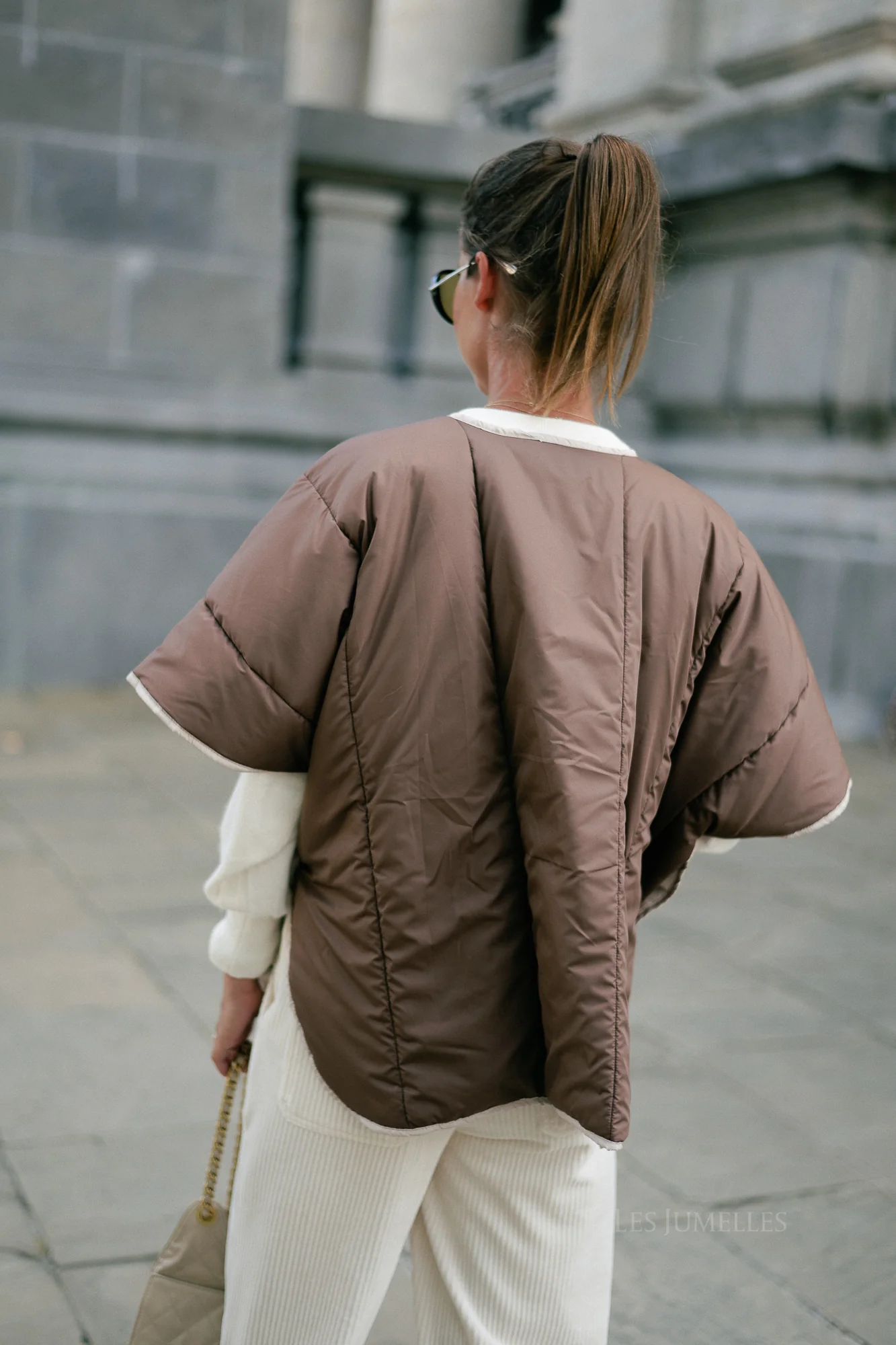 Aline cape brown/beige - Image 3