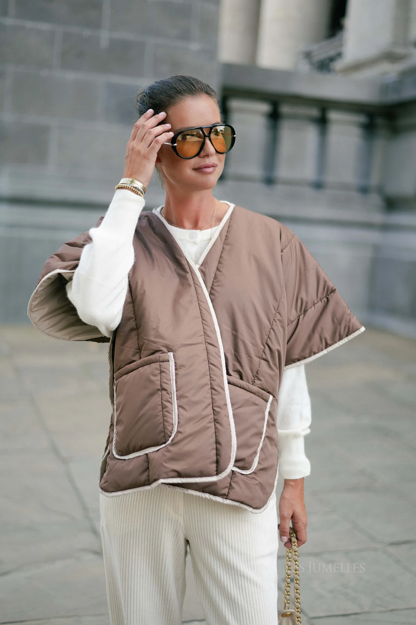 Aline cape brown/beige - Image 7