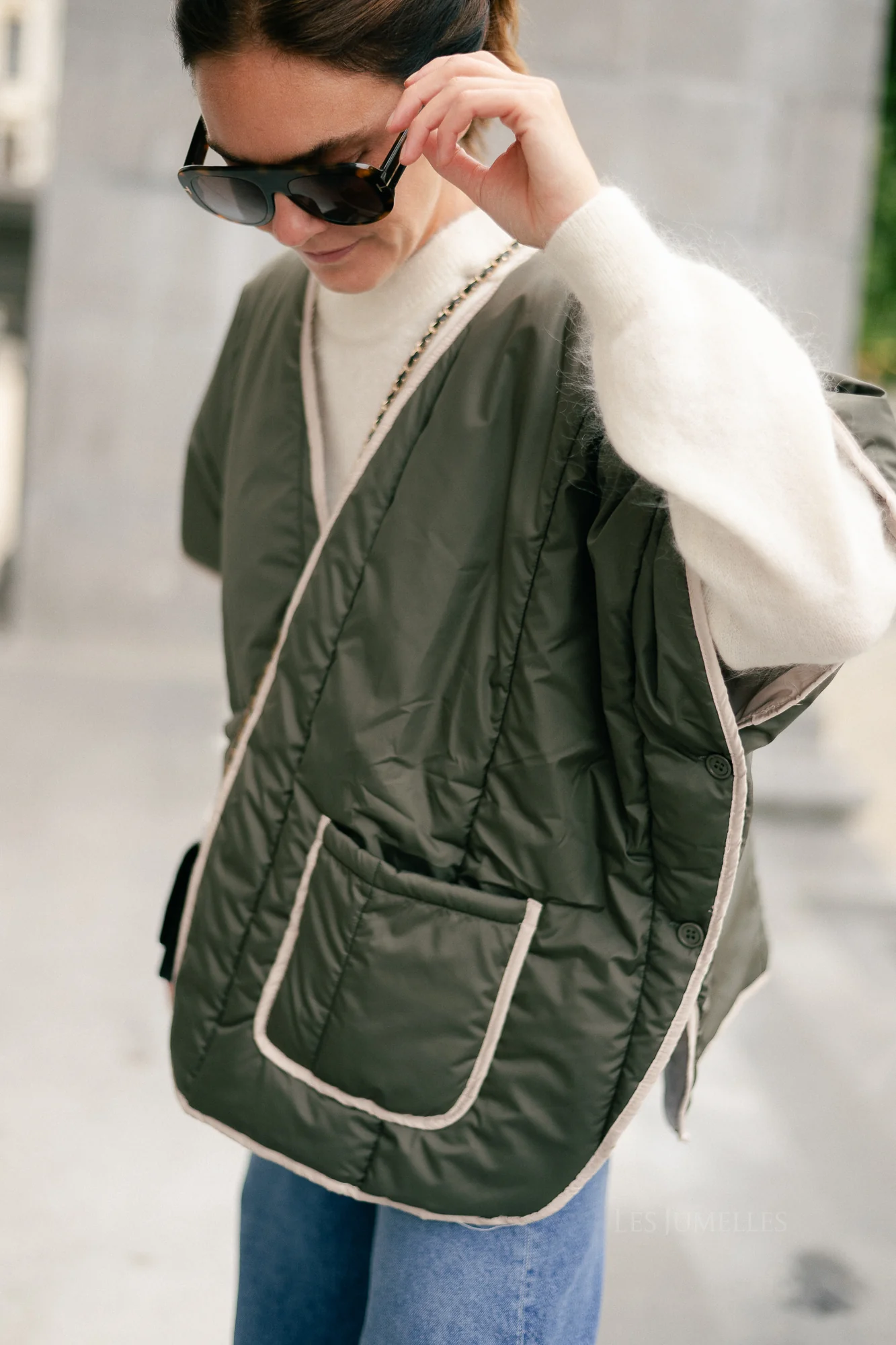 Aline cape khaki/beige - Image 6