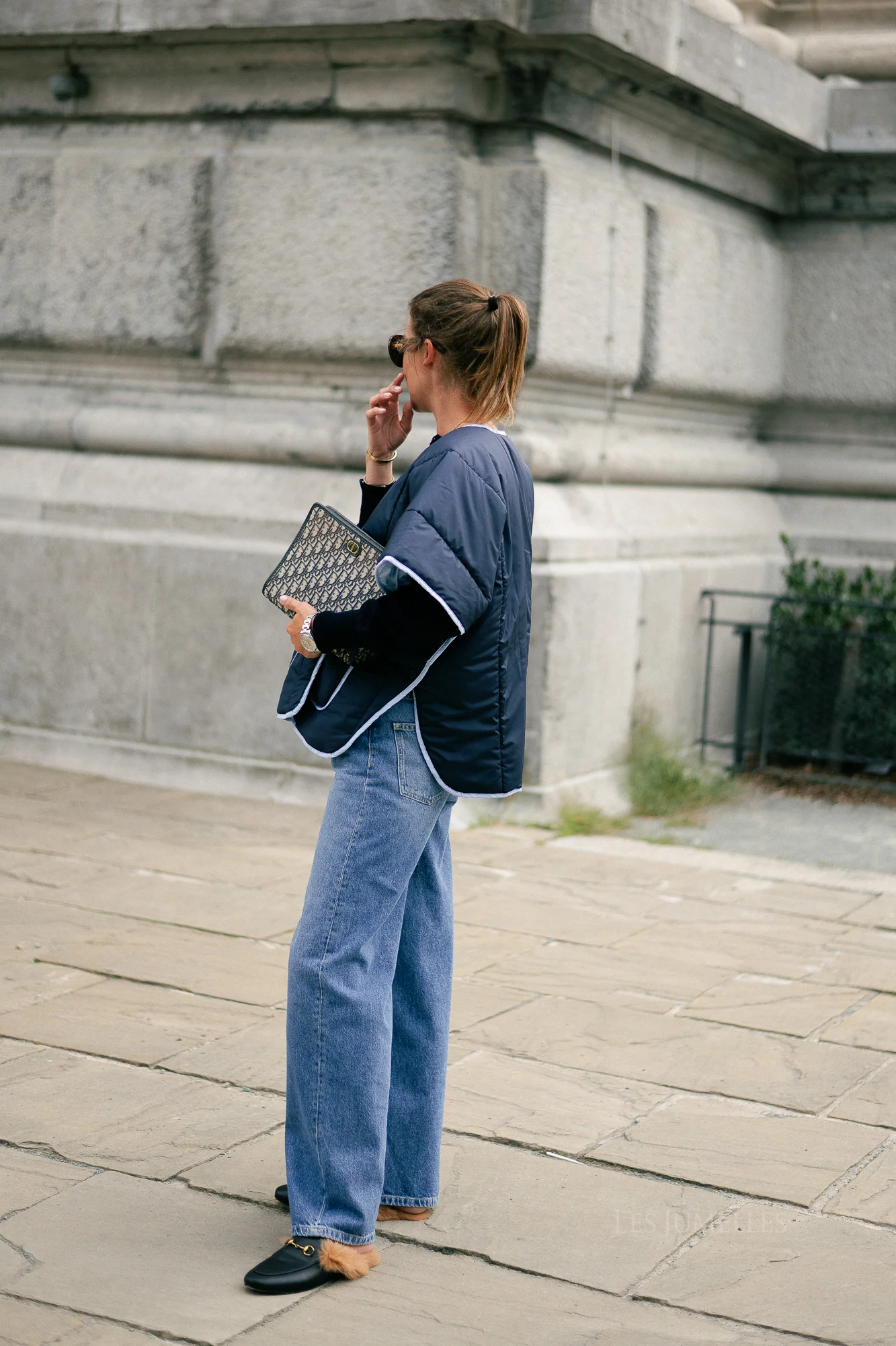 Aline cape navy/light blue - Image 3