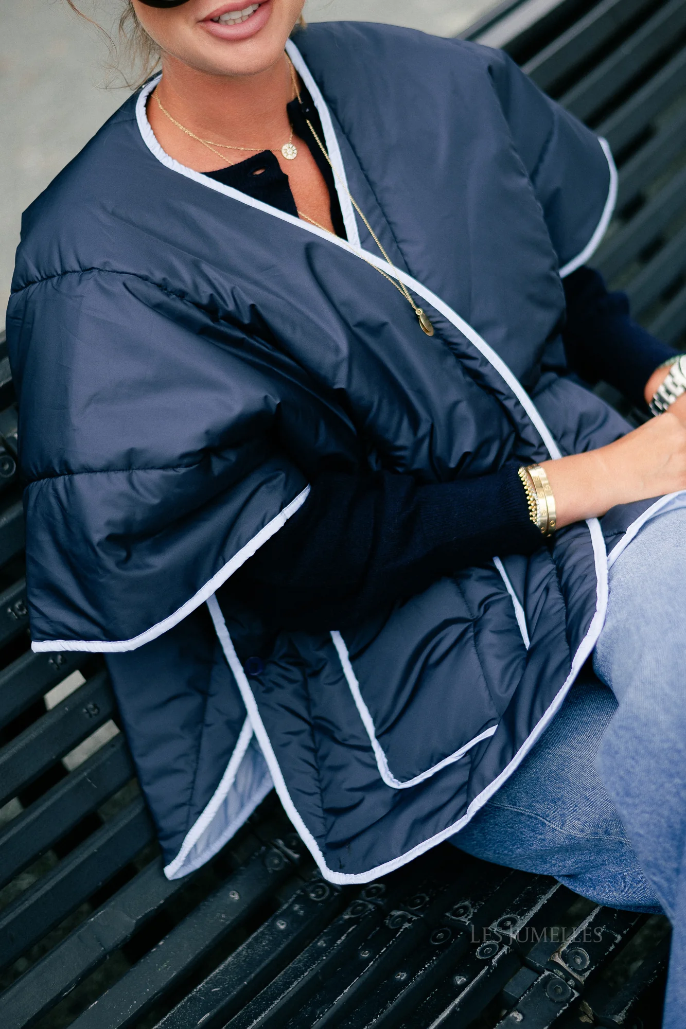 Aline cape navy/light blue - Image 6