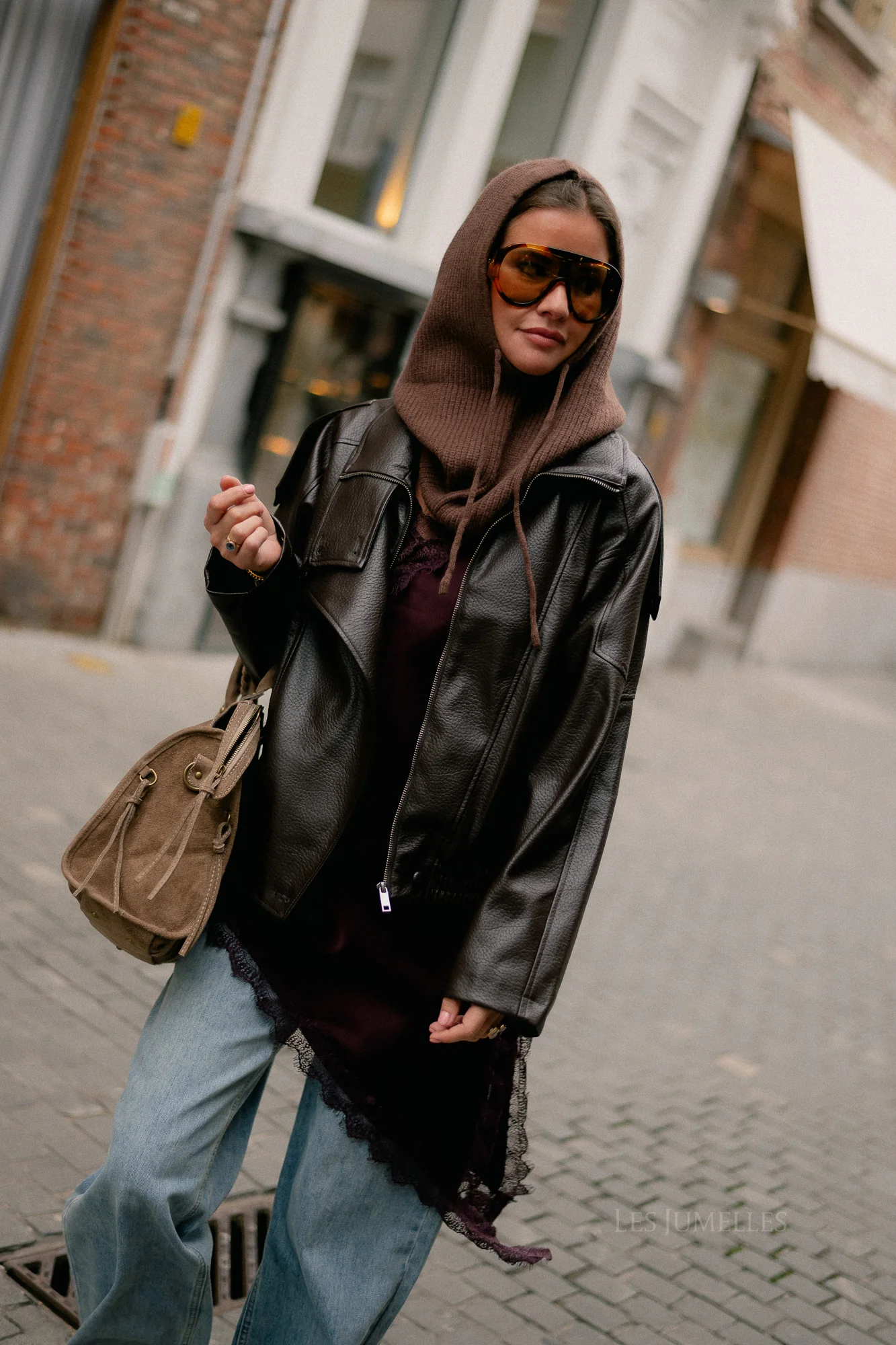 Amelie lace dress aubergine - Image 5