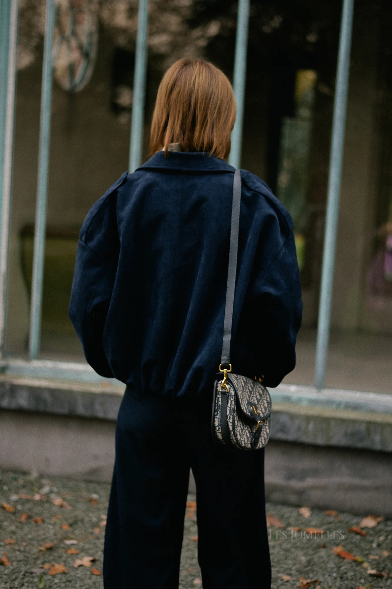 Aurora suede jacket navy - Image 4