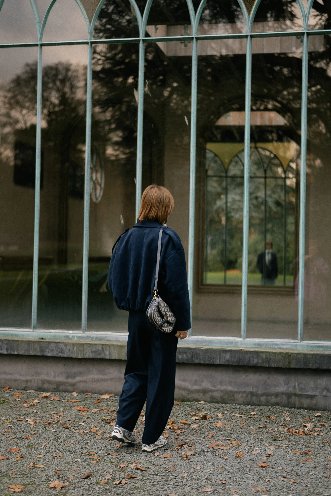 Aurora suede jacket navy - Image 5