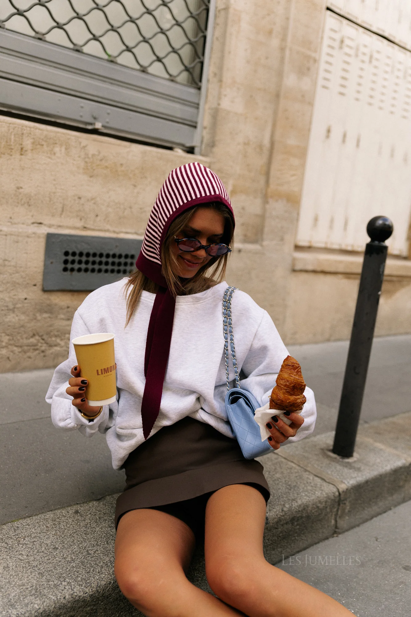 Blake striped bonnet aubergine/orchid pink - Image 4