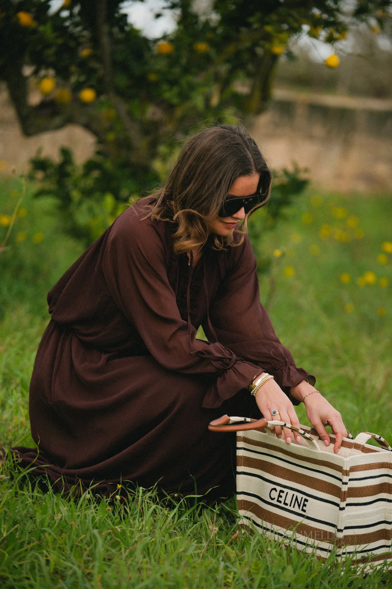 Celine maxi dress hot chocolate - Image 4