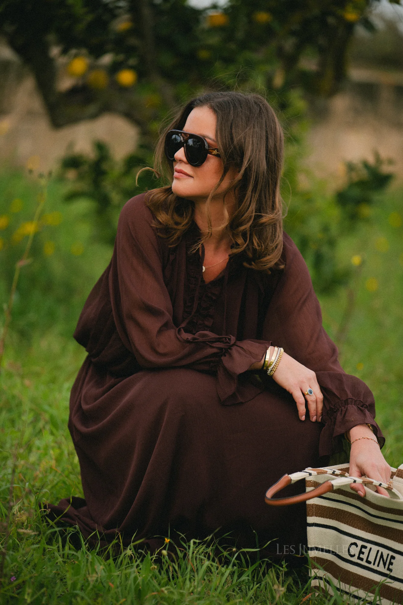 Celine maxi dress hot chocolate - Image 6