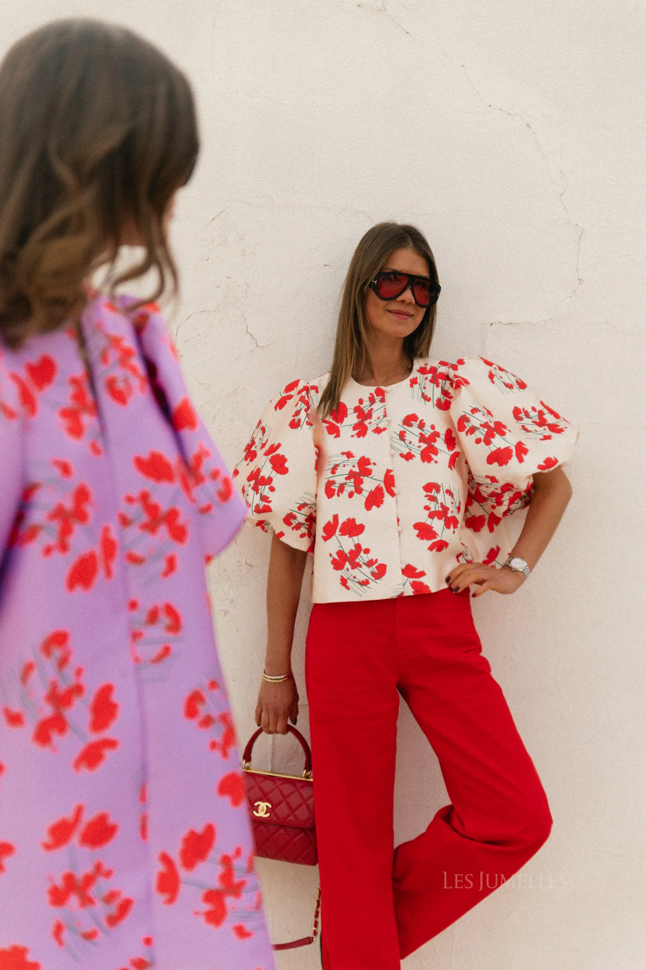 Charlotte blouse Viola print ecru - Image 3