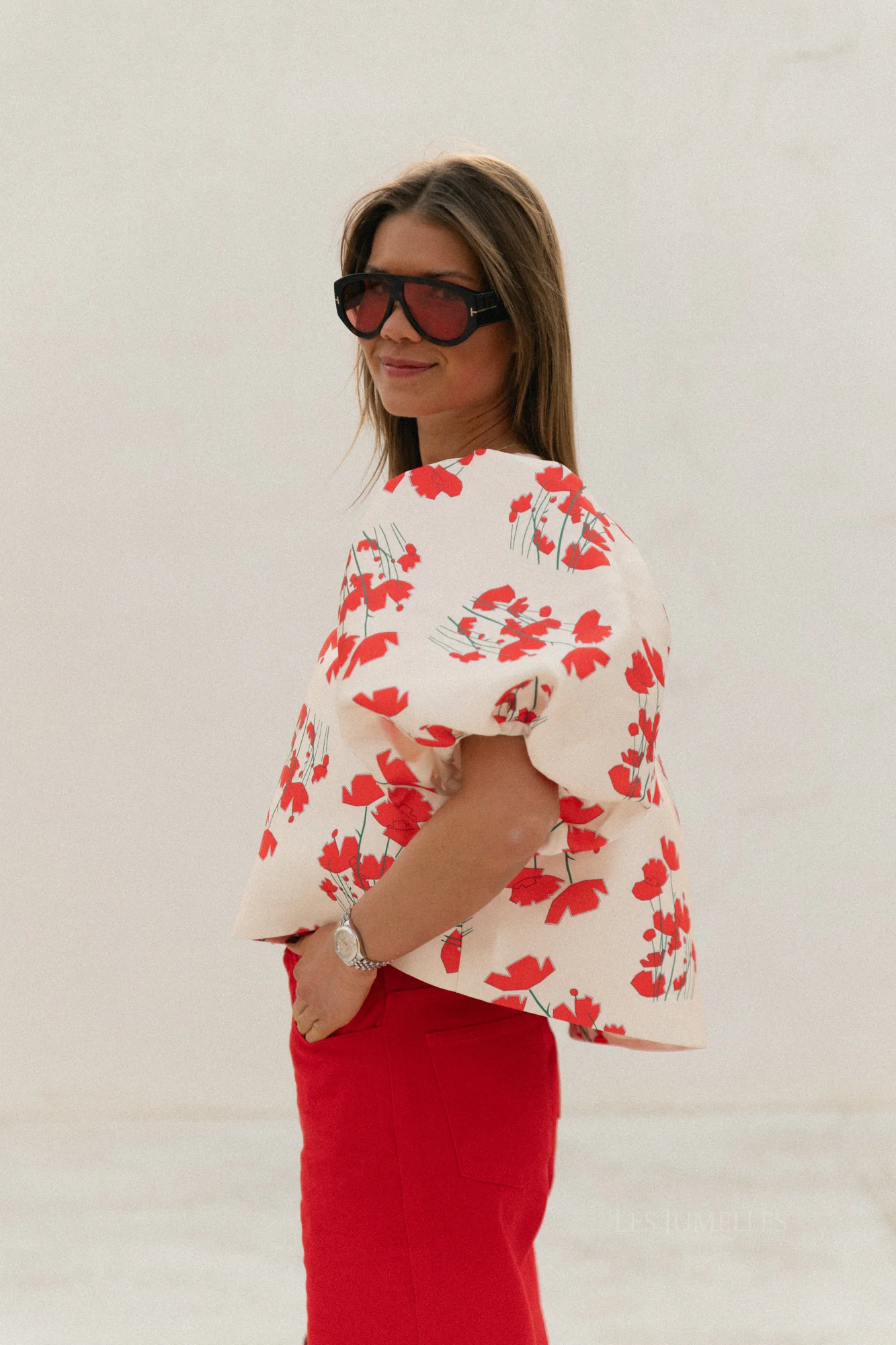 Charlotte blouse Viola print ecru - Image 8