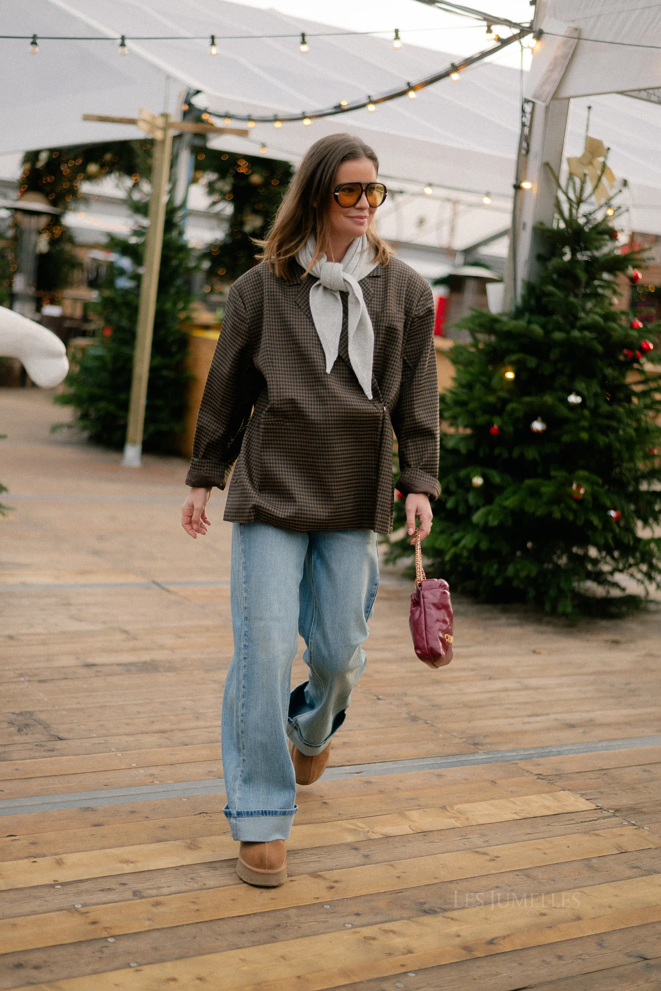 Chloe checkered blazer brown - Image 16