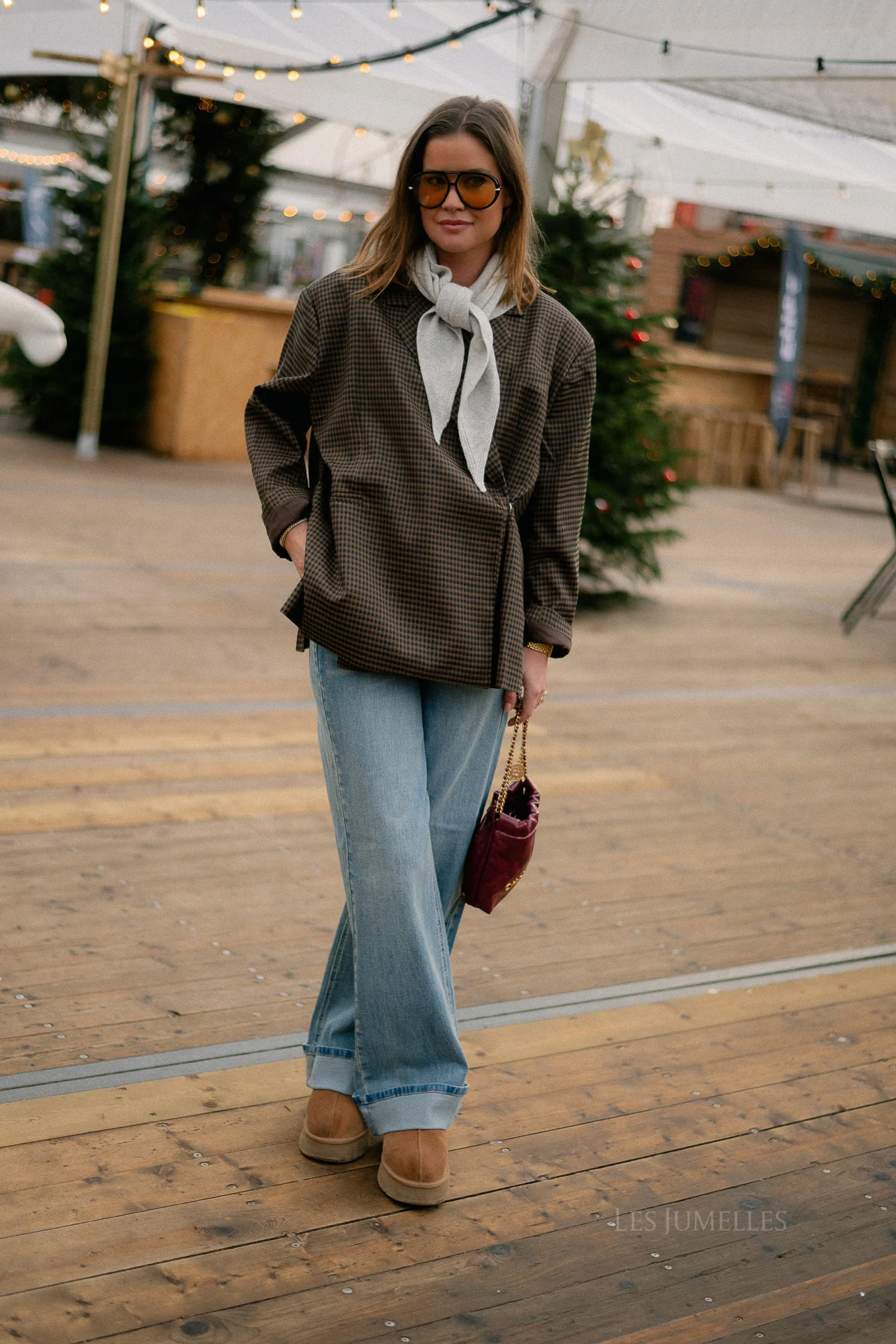 Chloe checkered blazer brown - Image 6