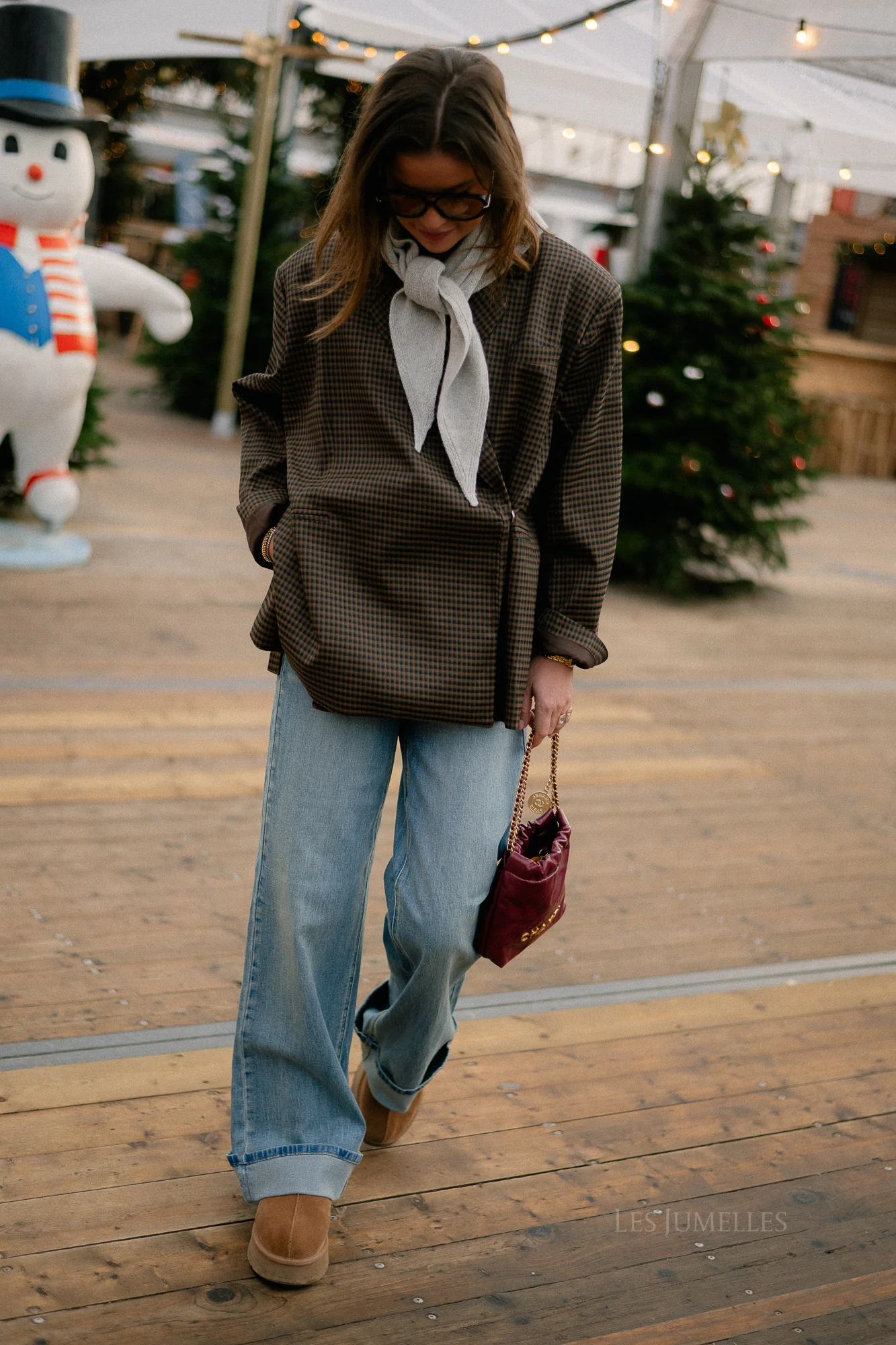 Chloe checkered blazer brown - Image 7