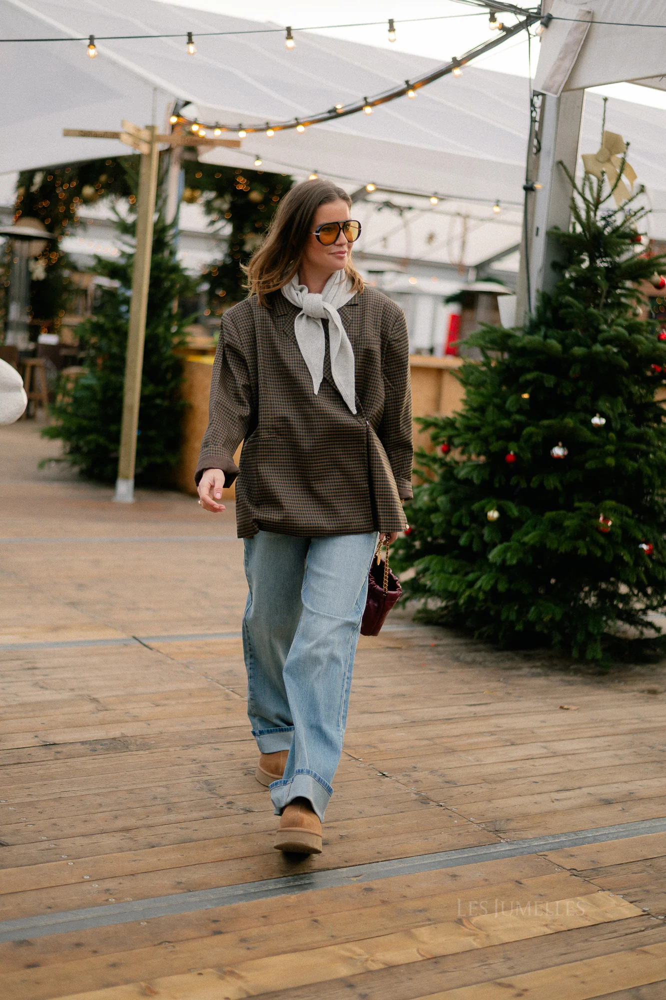 Chloe checkered blazer brown - Image 8