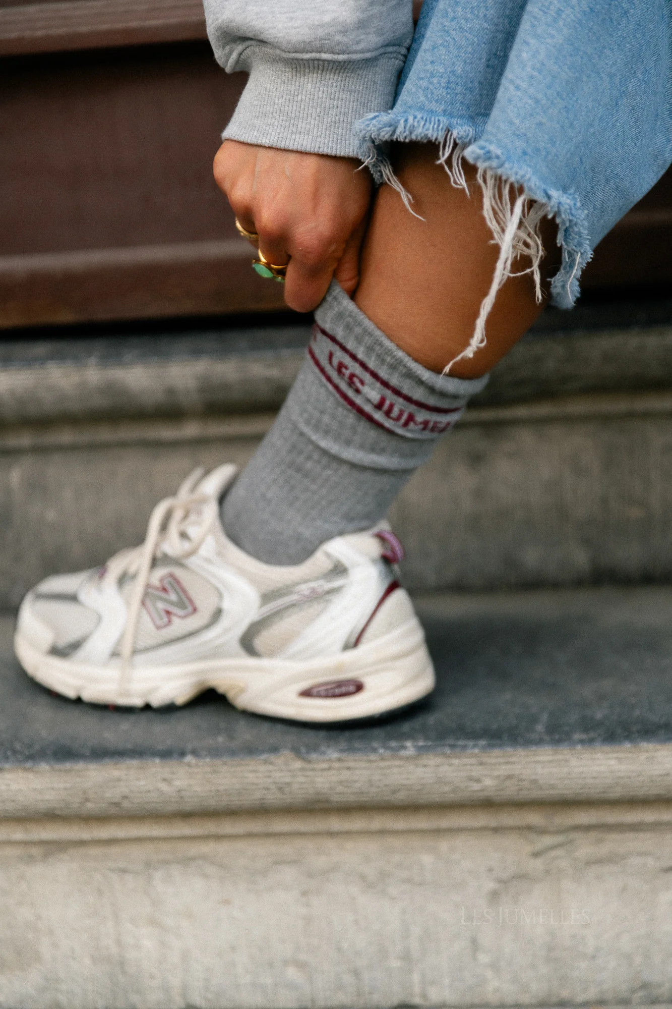 Fille à papa socks grey/plum - Image 3