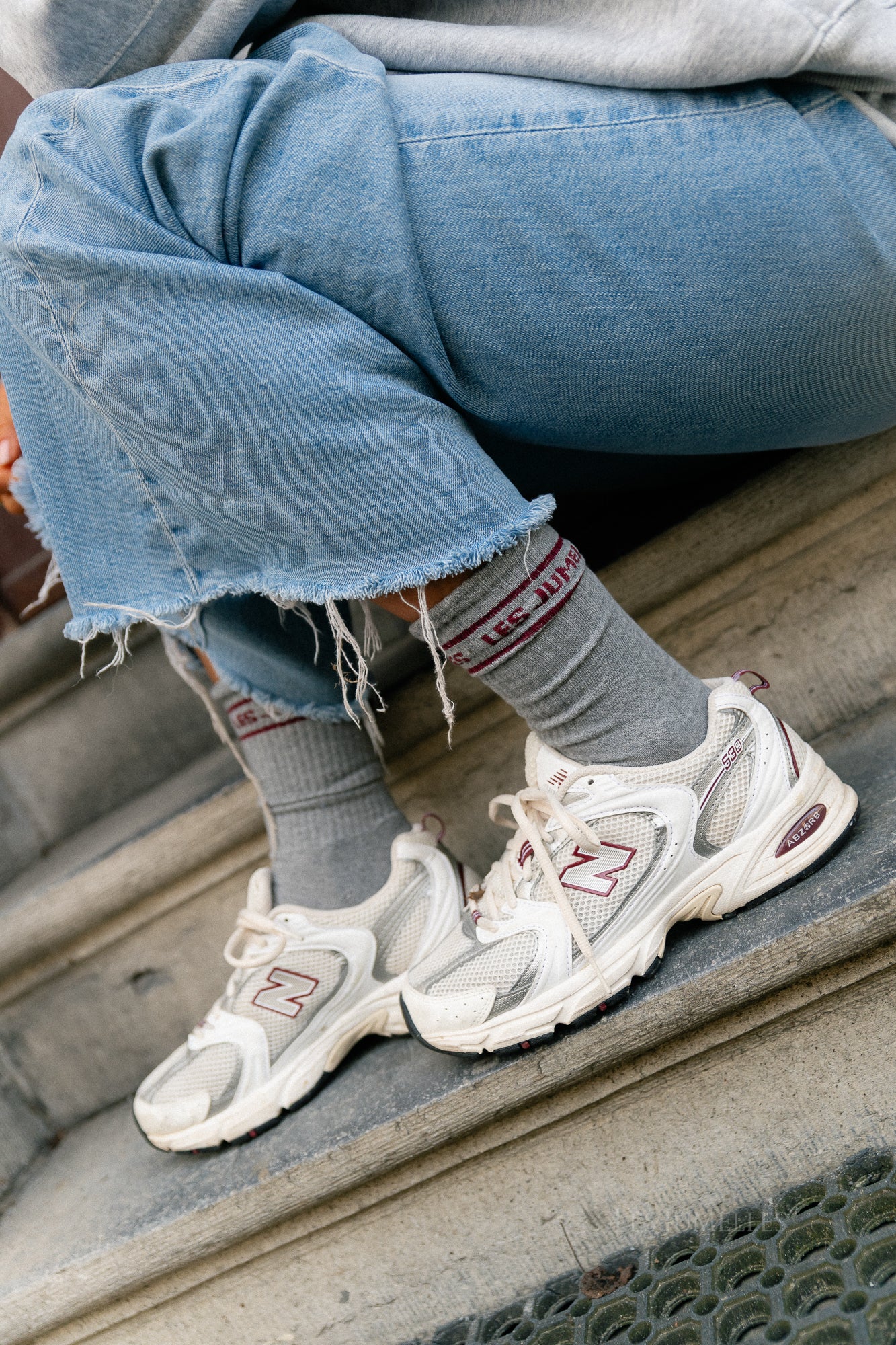 Fille à papa socks grey/plum - Image 4