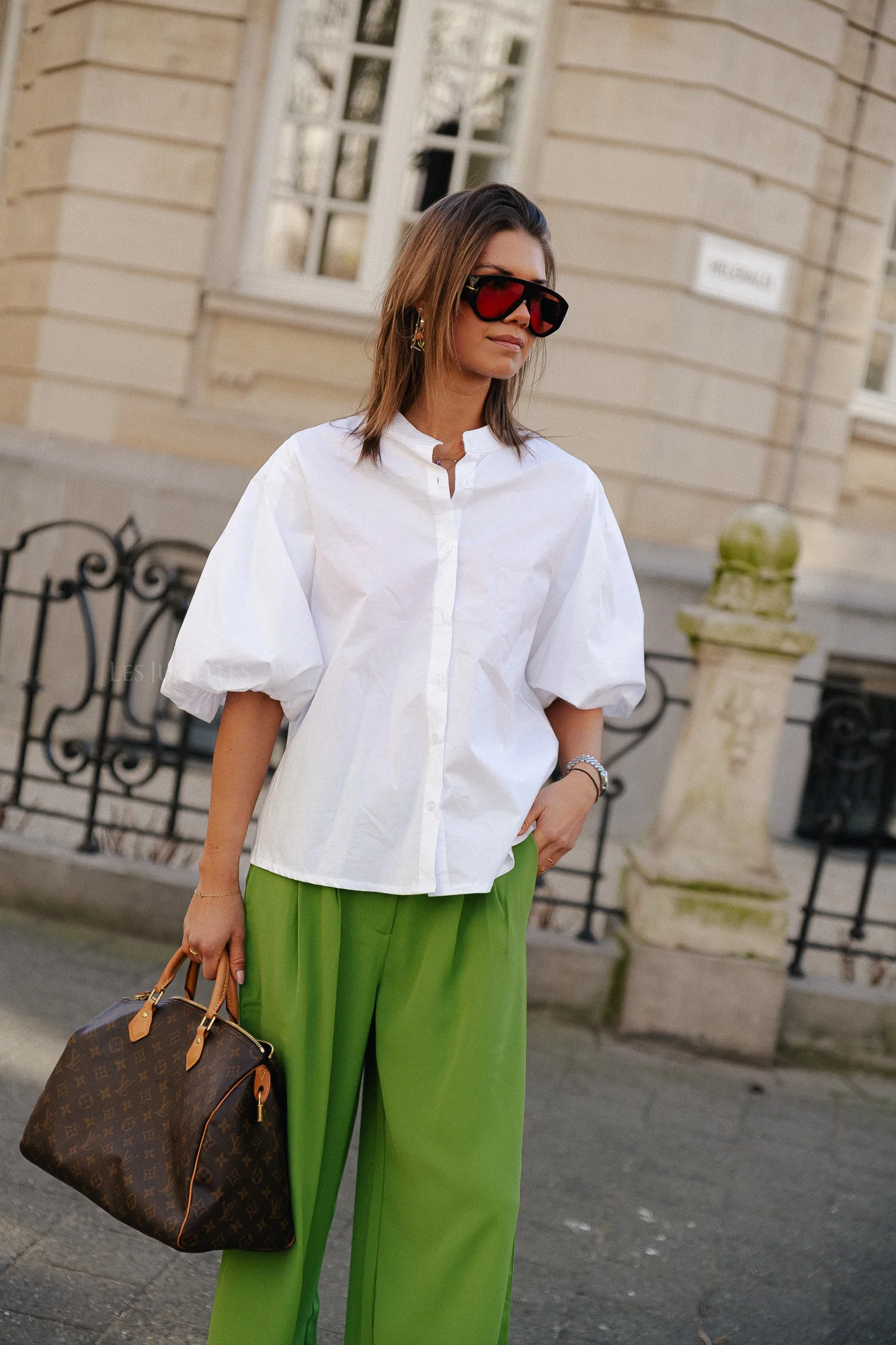 Hazel puff sleeve blouse white - Image 11
