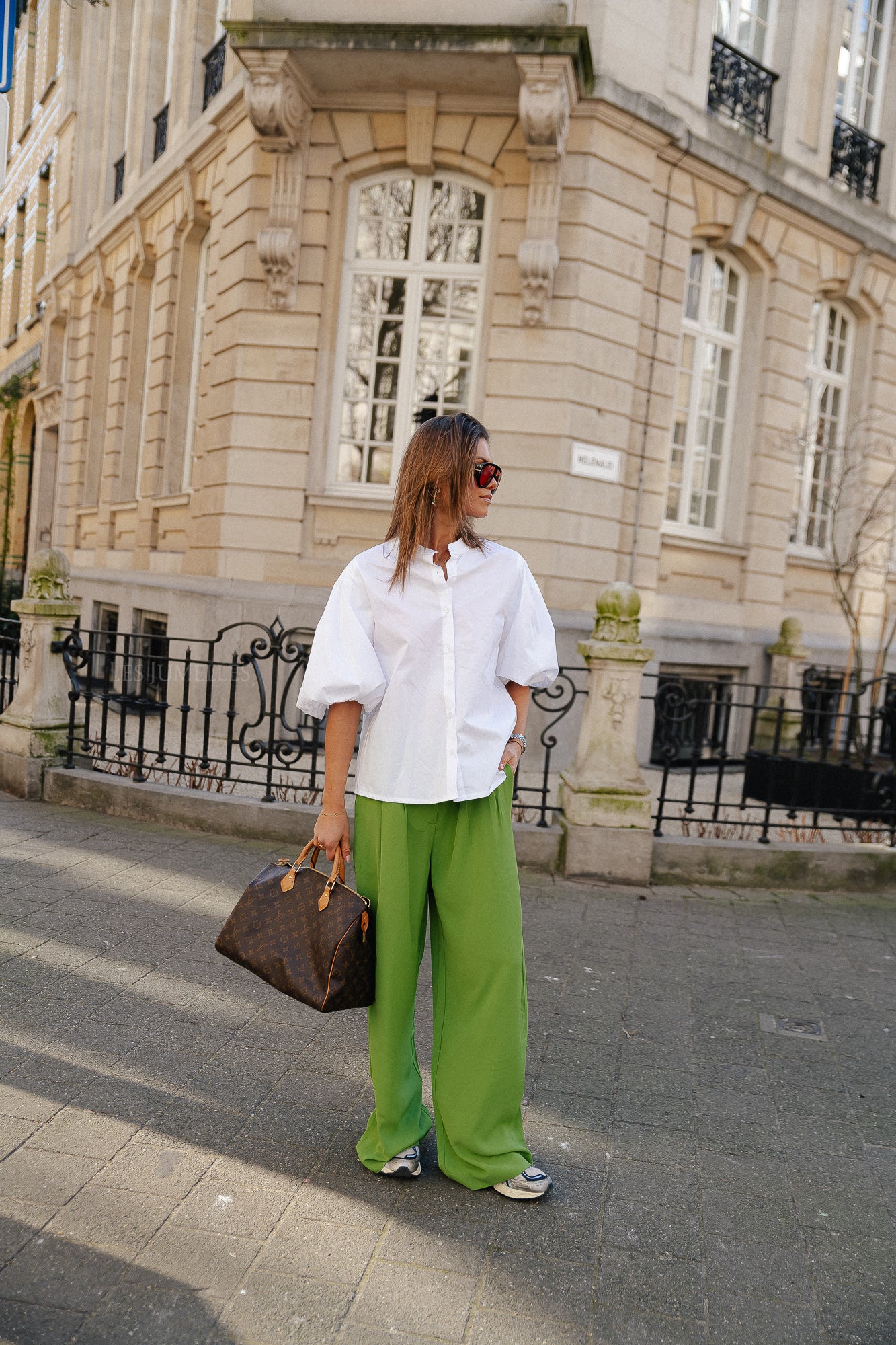 Hazel puff sleeve blouse white - Image 3