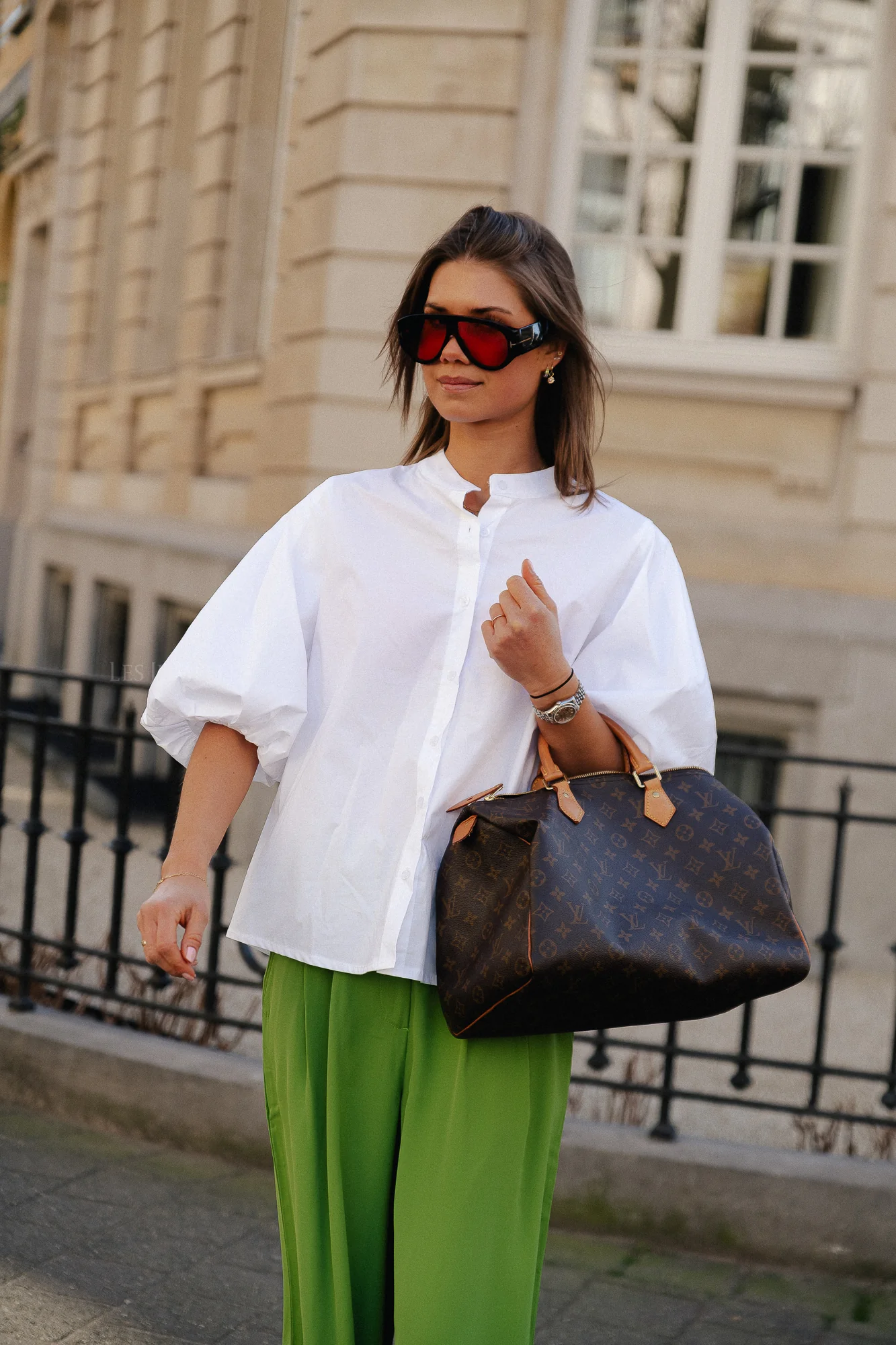 Hazel puff sleeve blouse white - Image 4