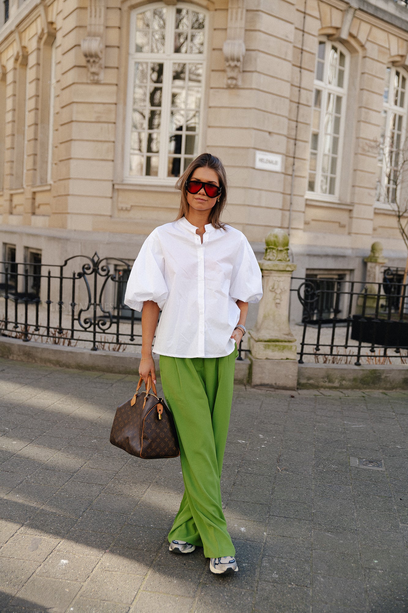 Hazel puff sleeve blouse white - Image 9