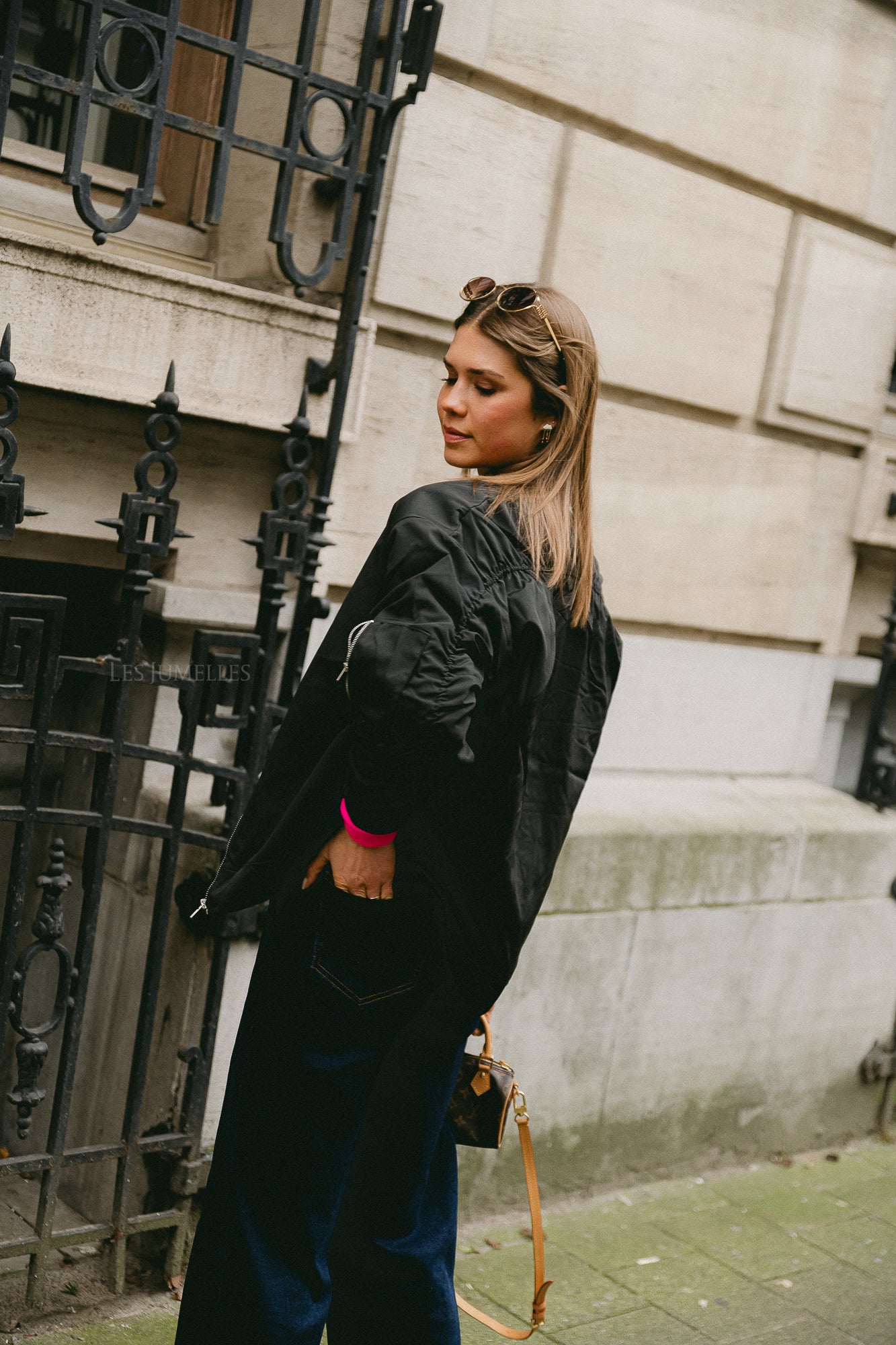 Leah bomber jacket black - Image 3