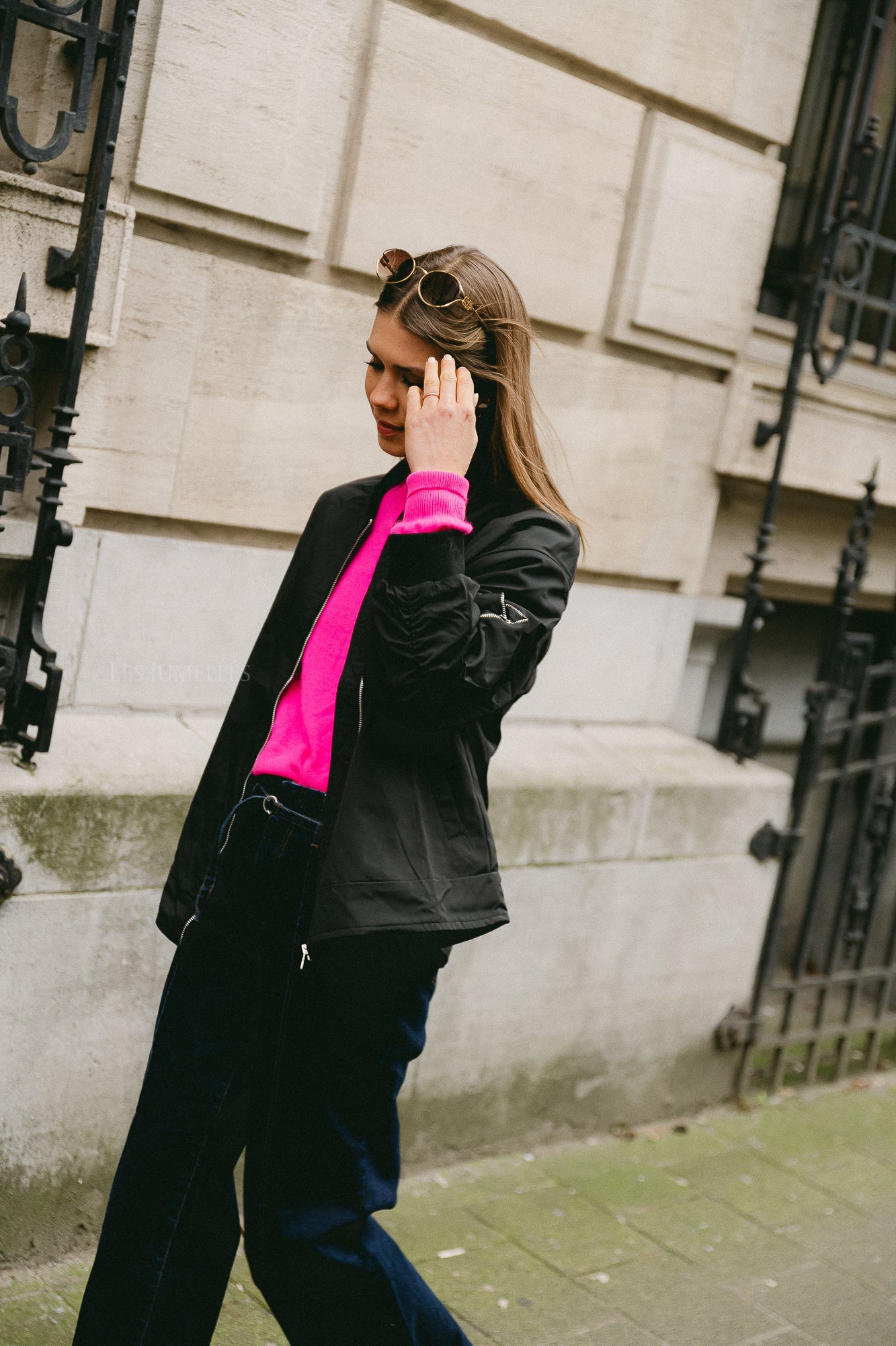 Leah bomber jacket black - Image 7