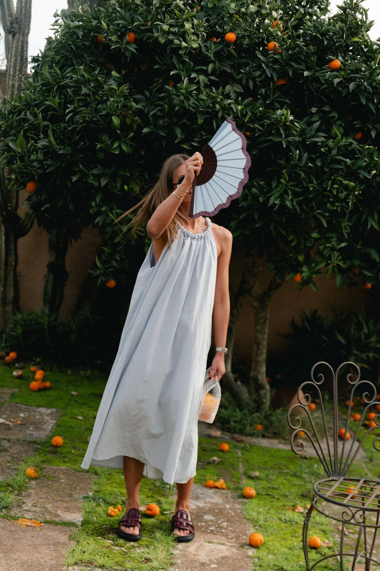 Lucie halterneck ankle dress pearl blue - Image 10