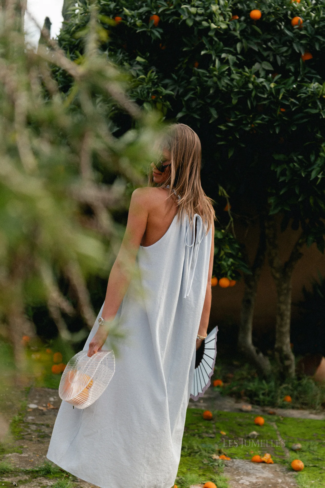 Lucie halterneck ankle dress pearl blue - Image 11