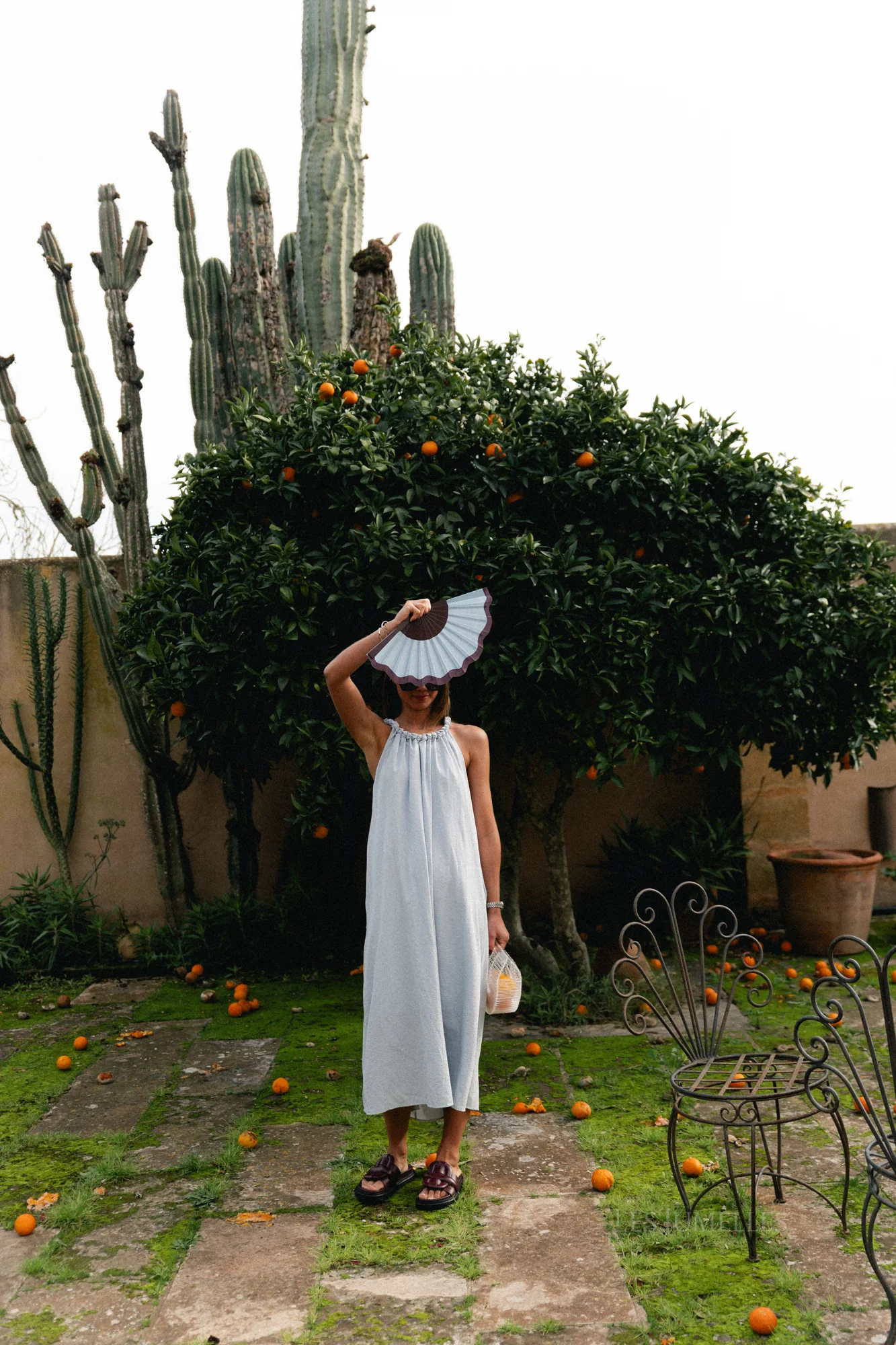 Lucie halterneck ankle dress pearl blue - Image 14