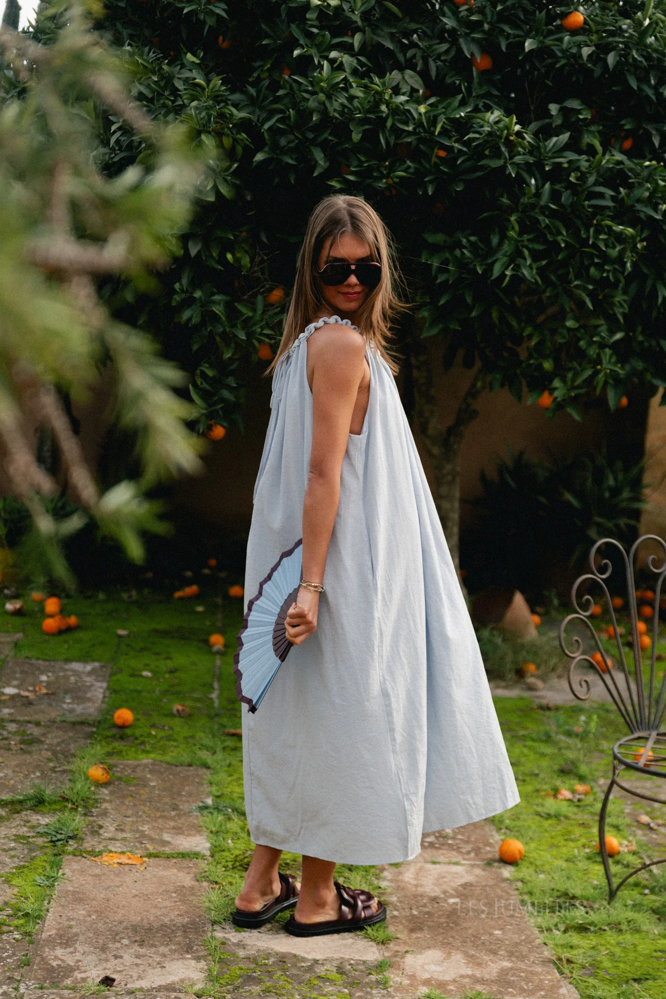 Lucie halterneck ankle dress pearl blue - Image 17