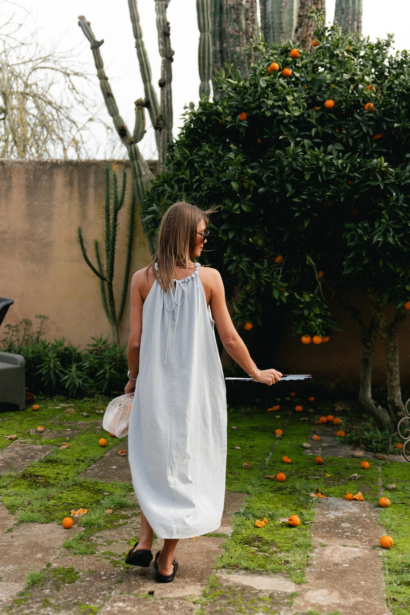 Lucie halterneck ankle dress pearl blue - Image 5