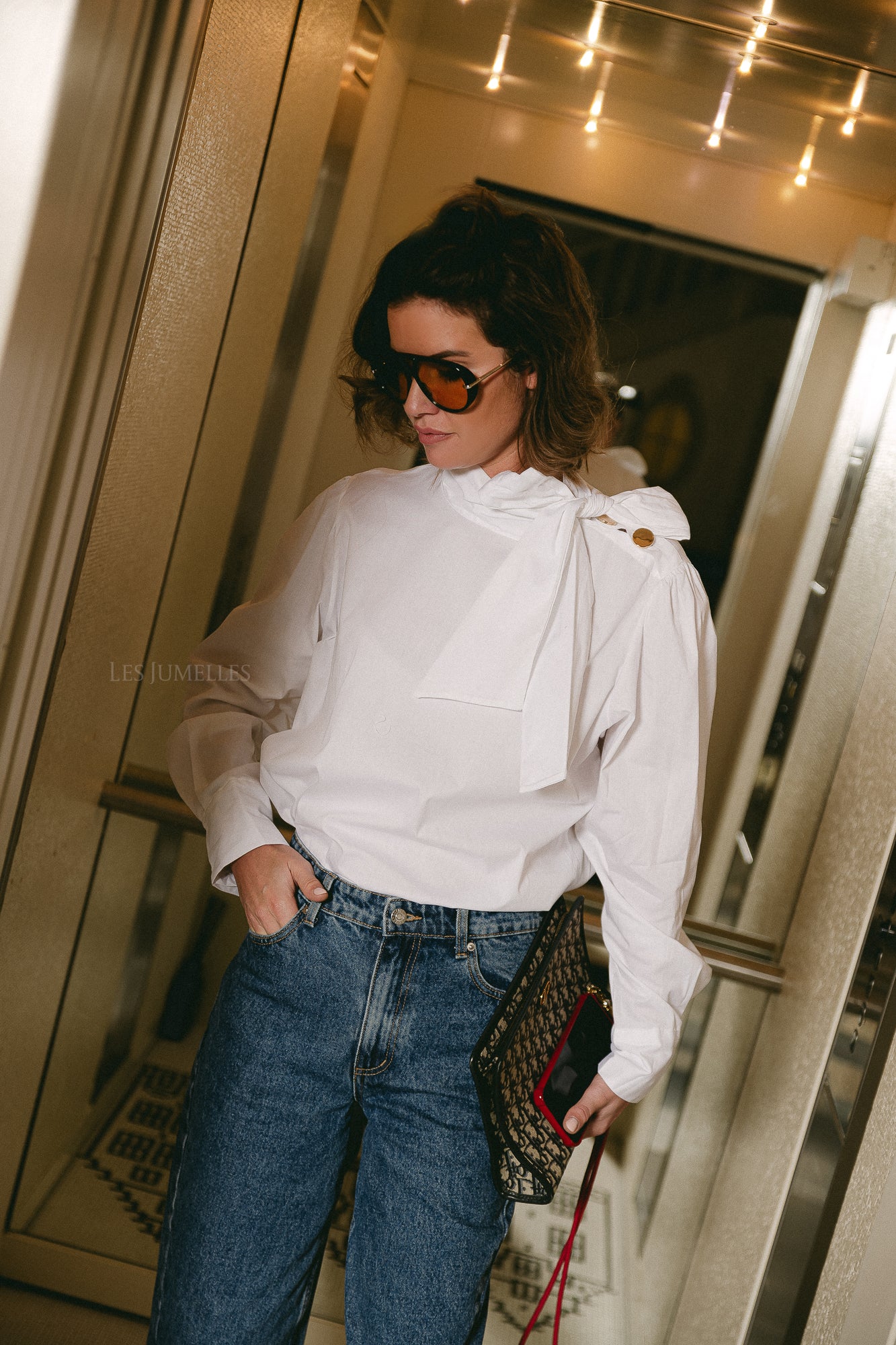 Matilda bow blouse white - Image 3