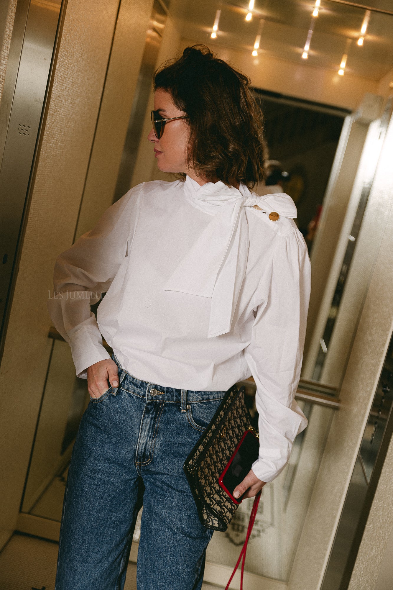 Matilda bow blouse white - Image 5