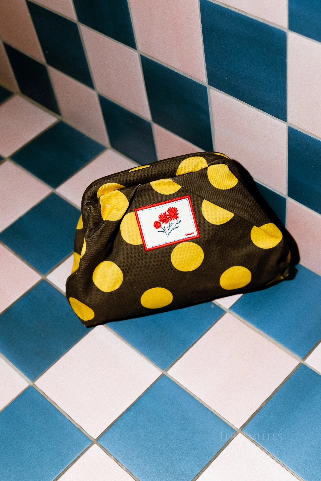 Maxi polka canvas Bonita bag hot fudge brown - Image 3