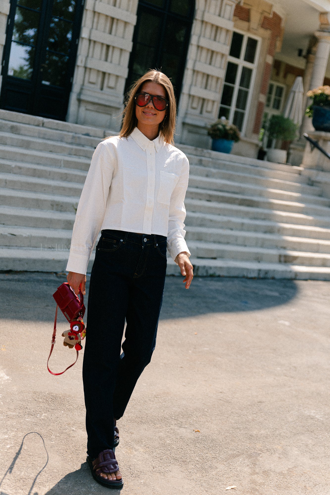 Mia cropped shirt white - Image 4