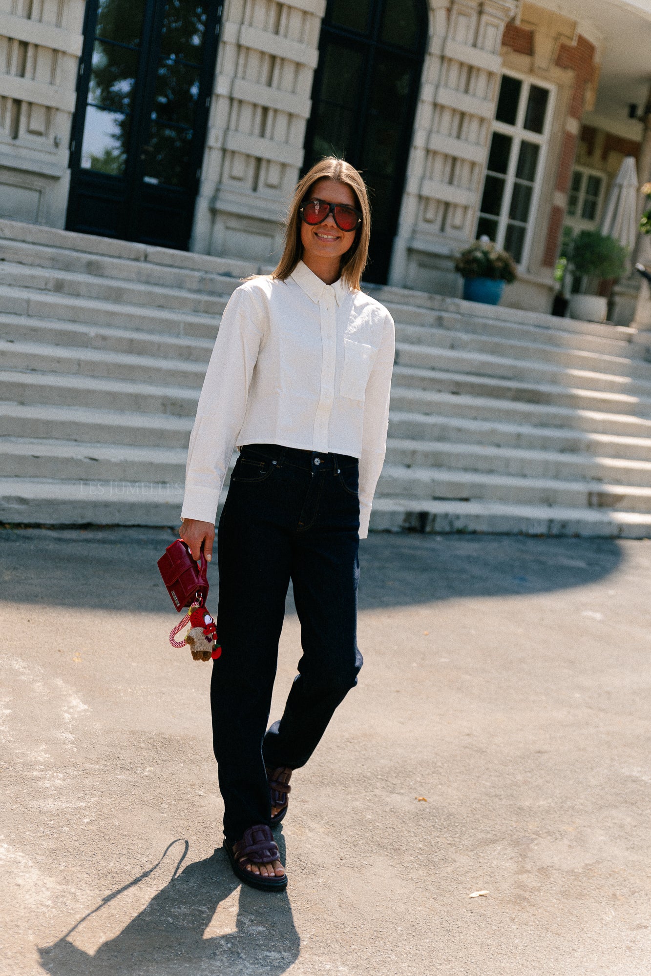 Mia cropped shirt white - Image 5