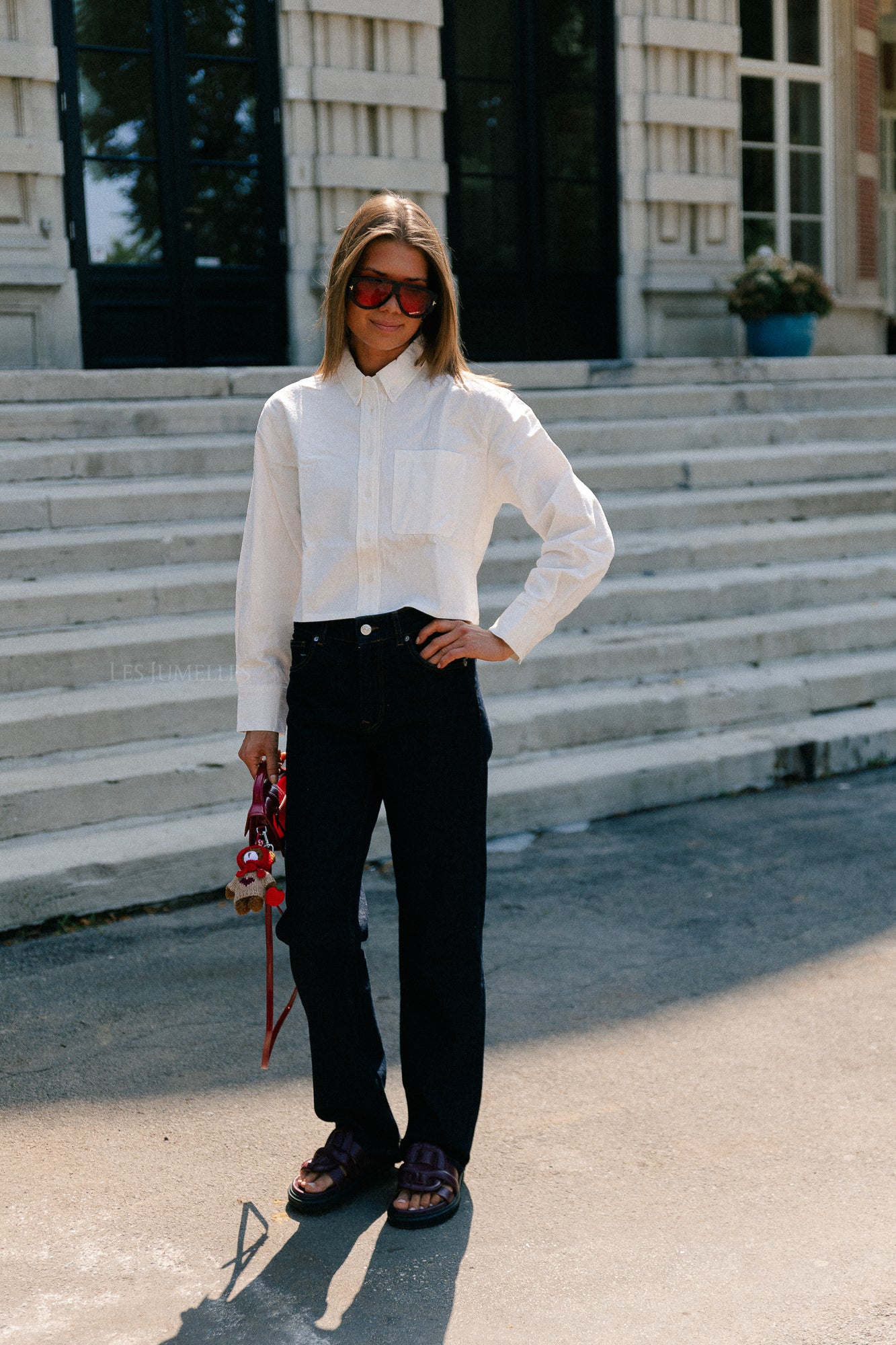 Mia cropped shirt white - Image 8