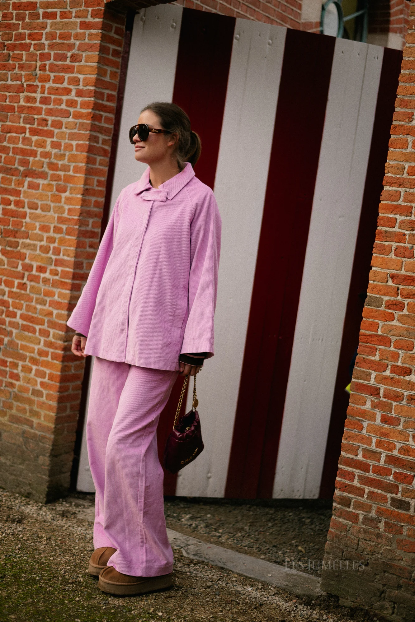 Norma wide velvet pants orchid - Image 5