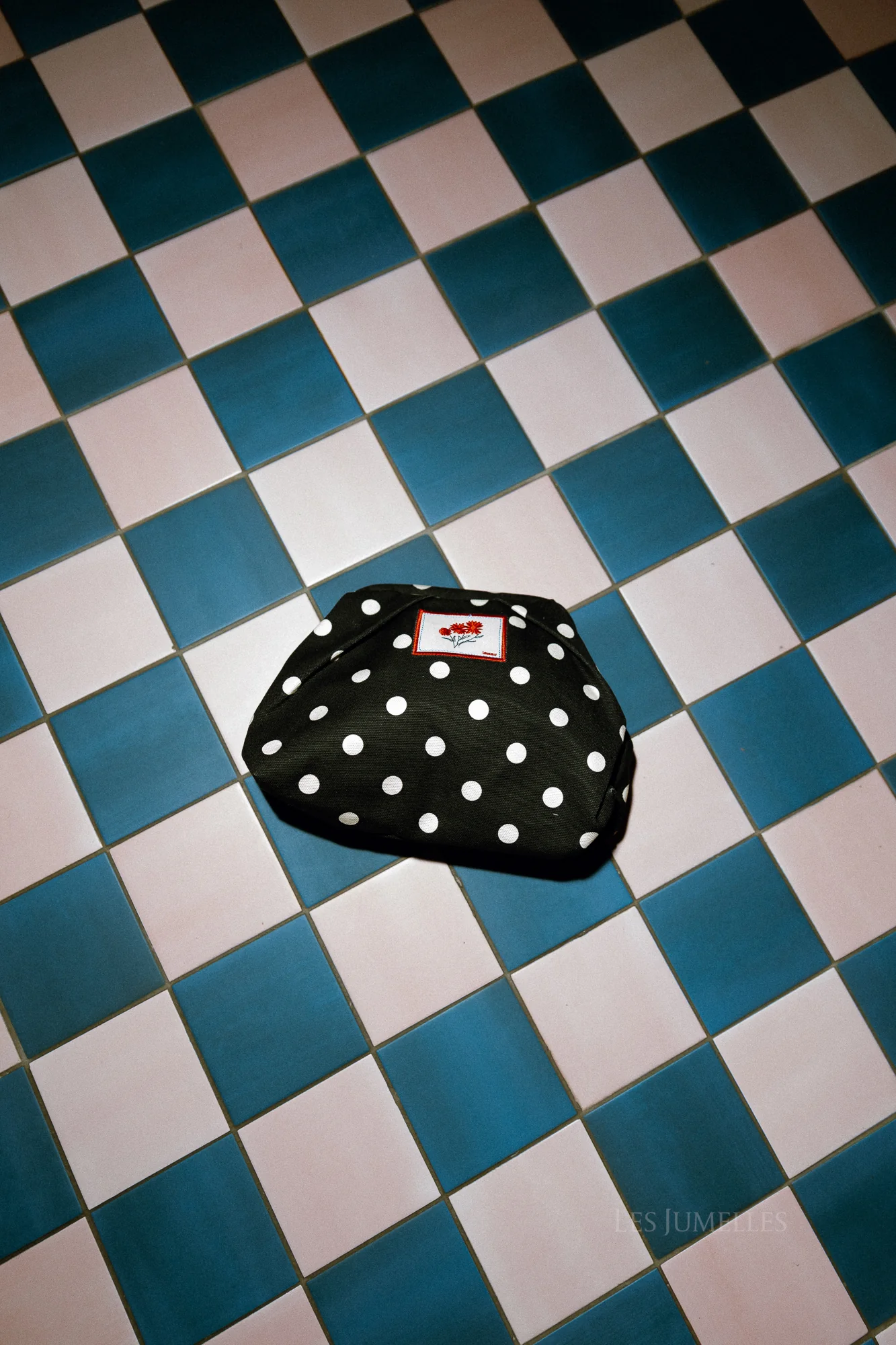 Polka canvas Bonita bag black - Image 4