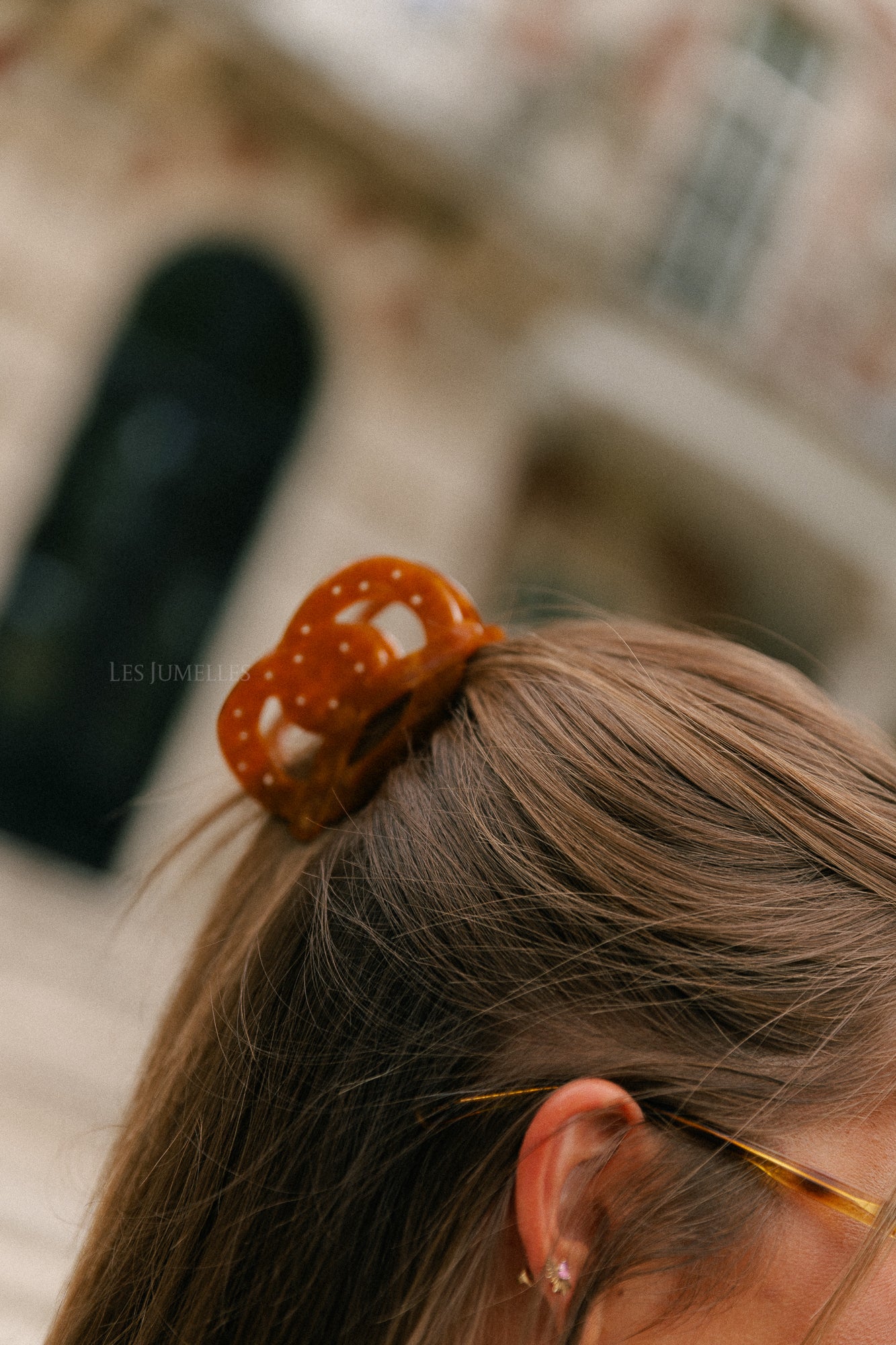 Pretzel hair clip camel - Image 3