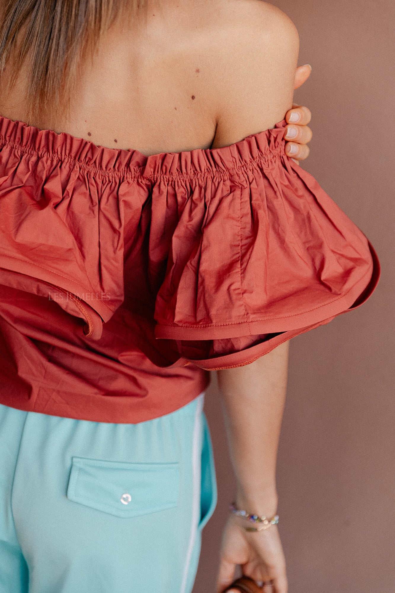 Rhea one shoulder top mahogany - Image 8