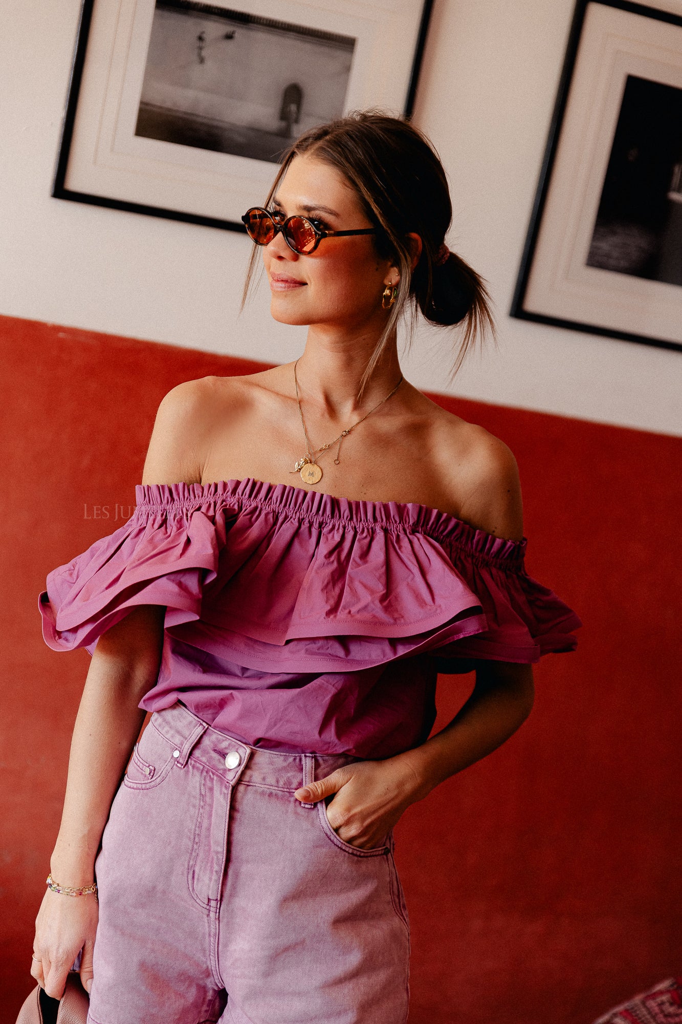 Rhea one shoulder top rosebud - Image 4