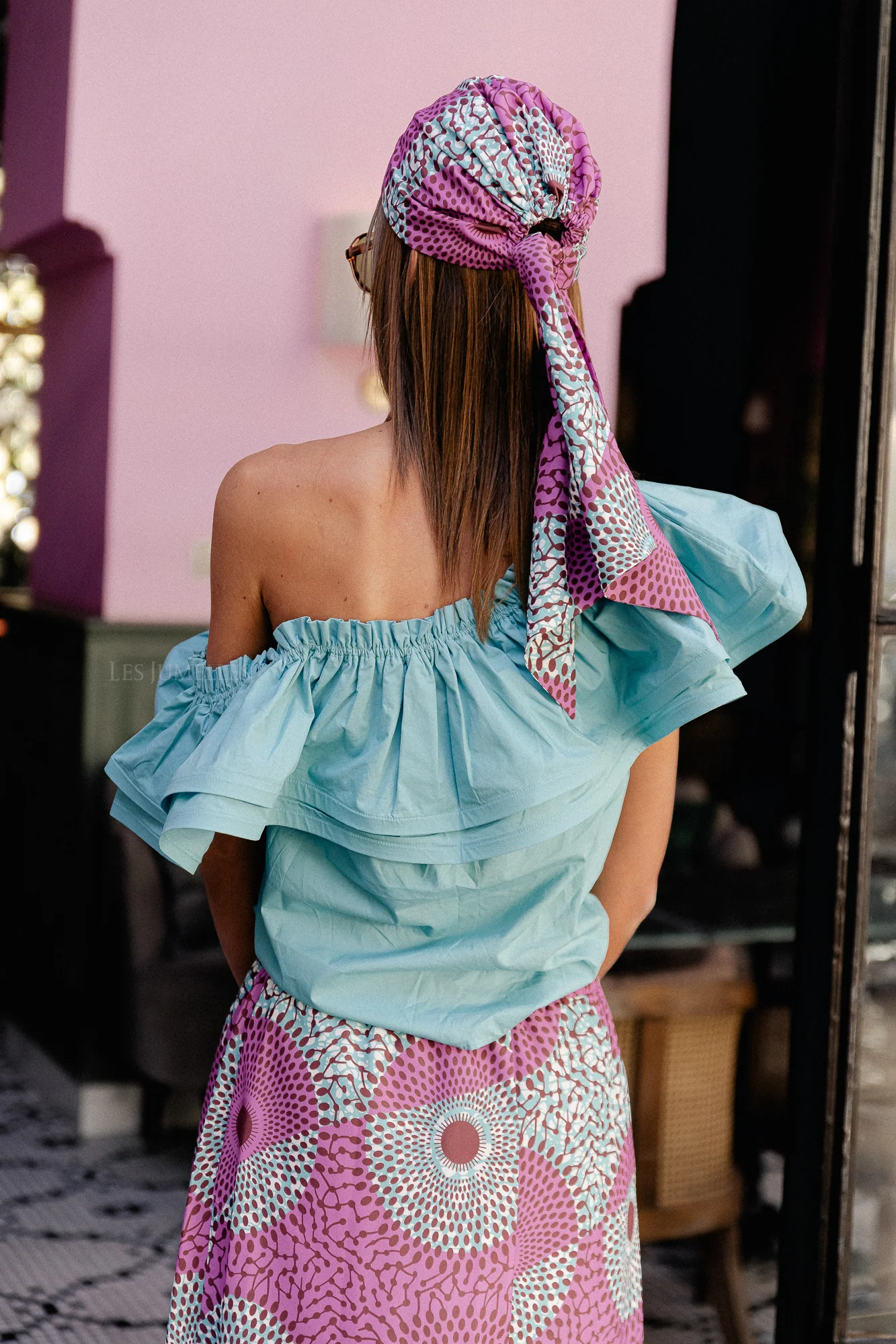 Rhea one shoulder top turquoise - Image 5