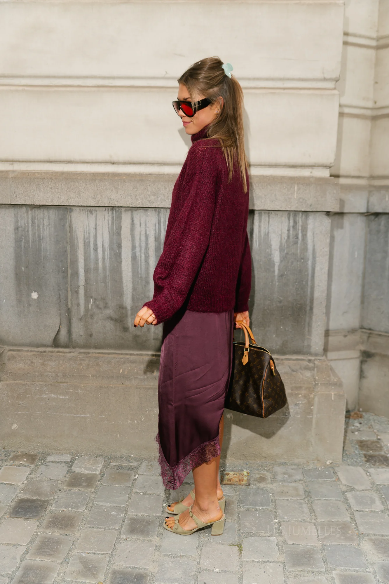 Scottie lace skirt burgundy - Image 8