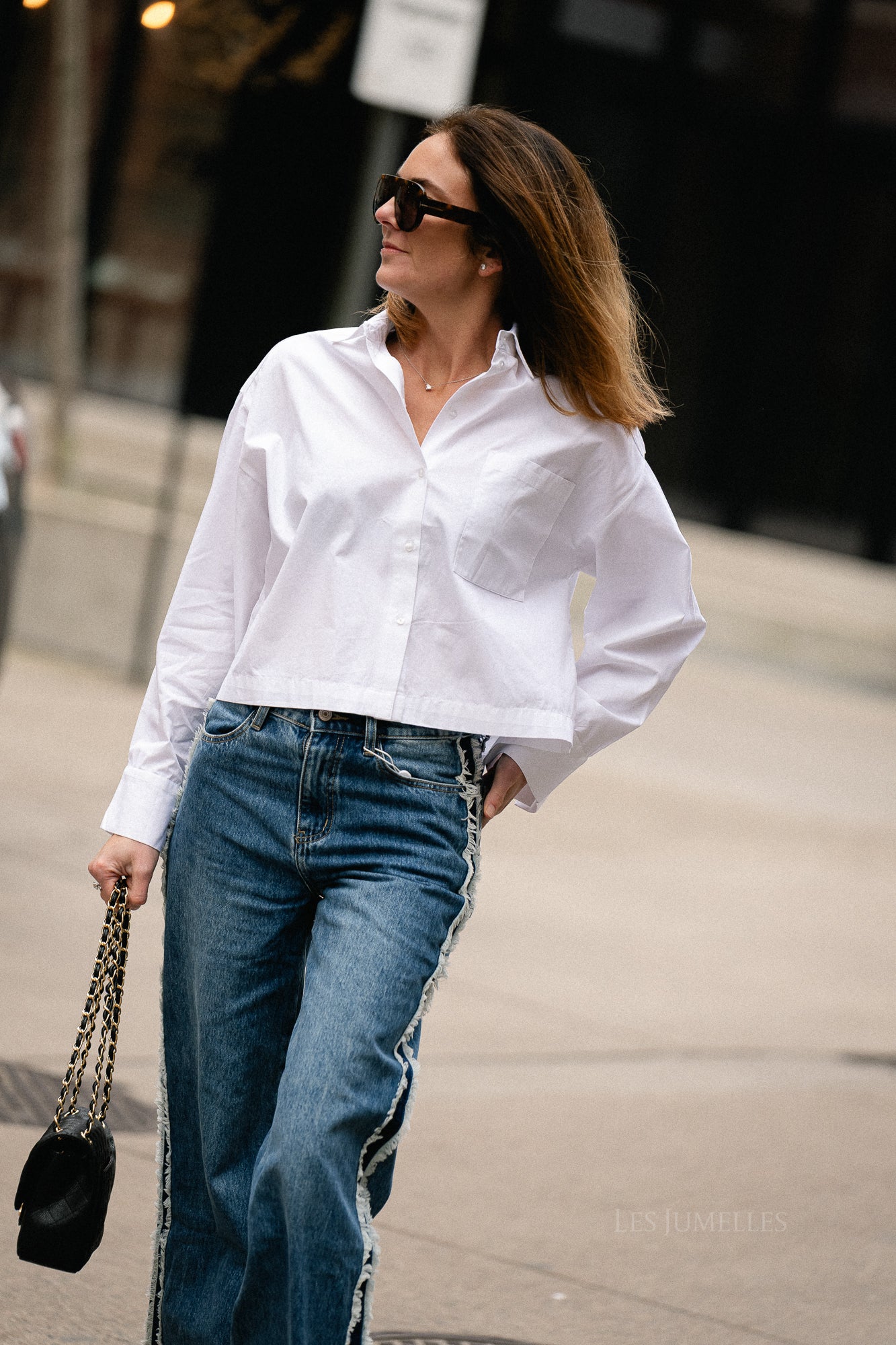 SLFAstha LS cropped boxy shirt white - Image 6