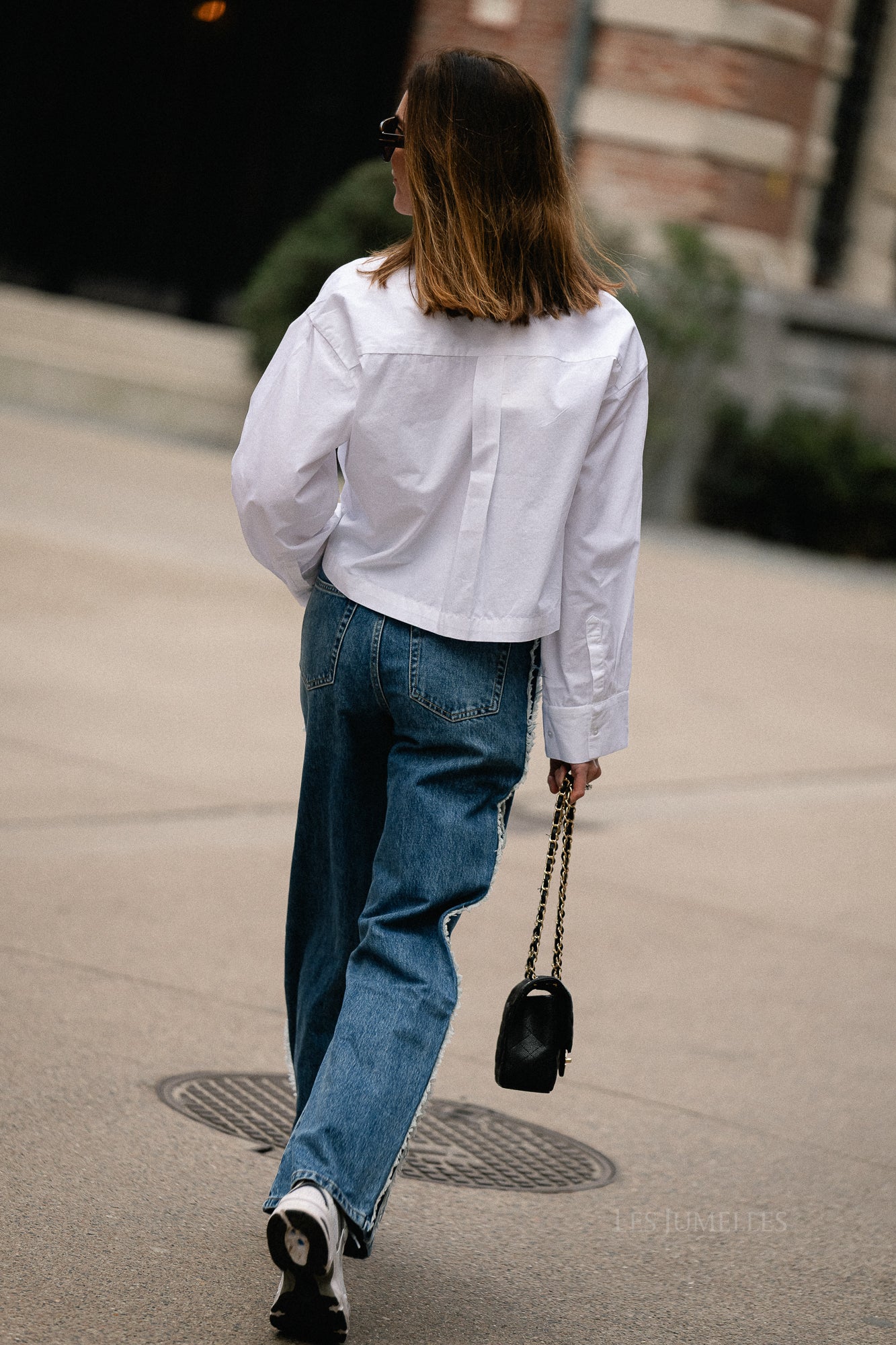 SLFAstha LS cropped boxy shirt white - Image 7