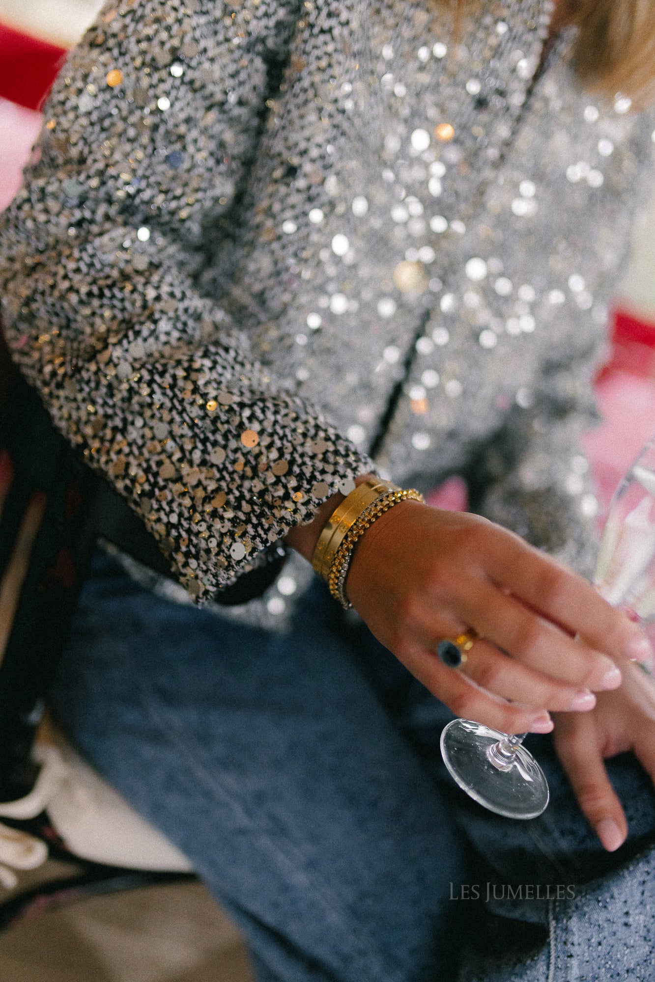 Vivian sequin jacket black/white - Image 4