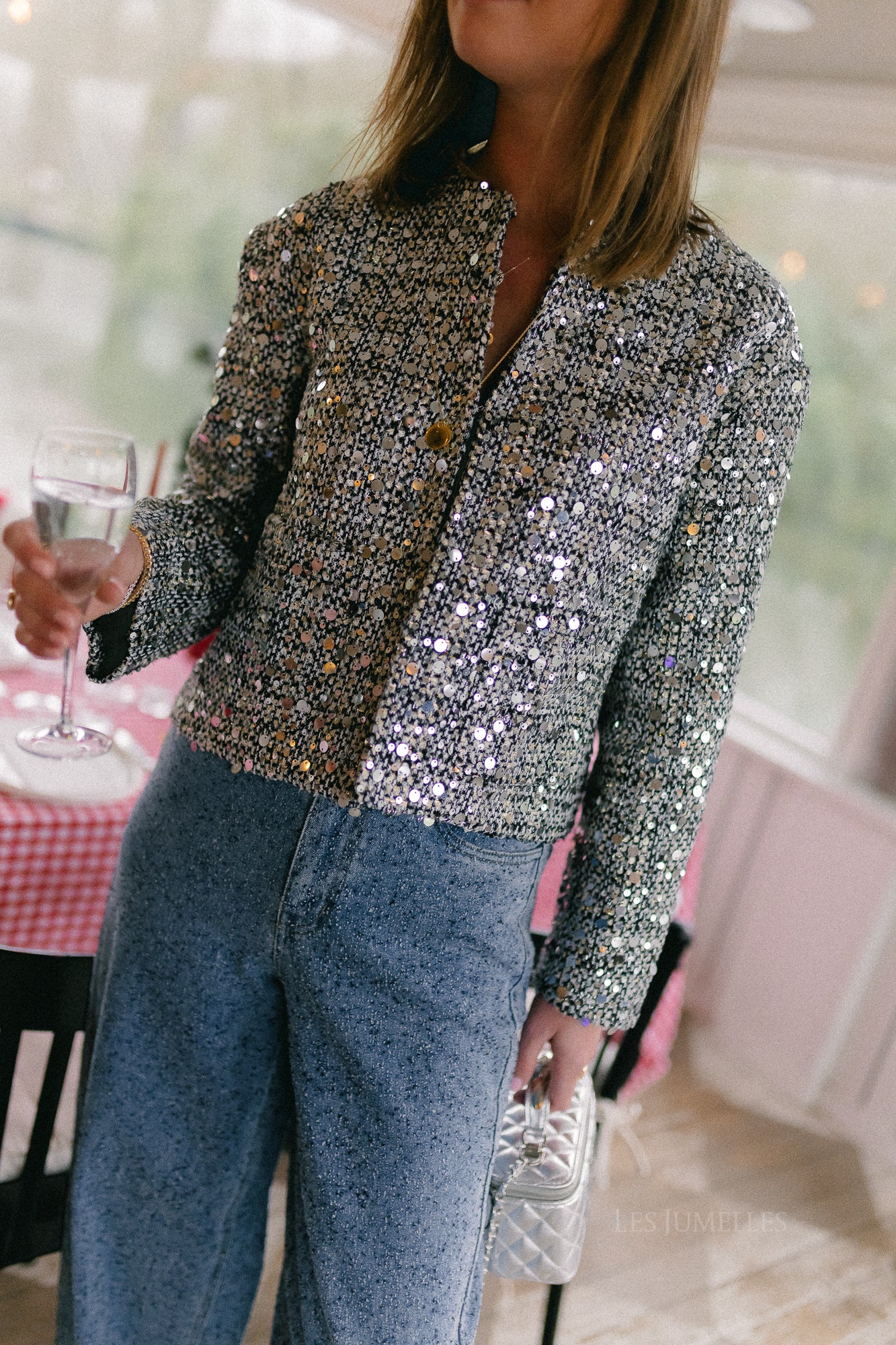 Vivian sequin jacket black/white - Image 6